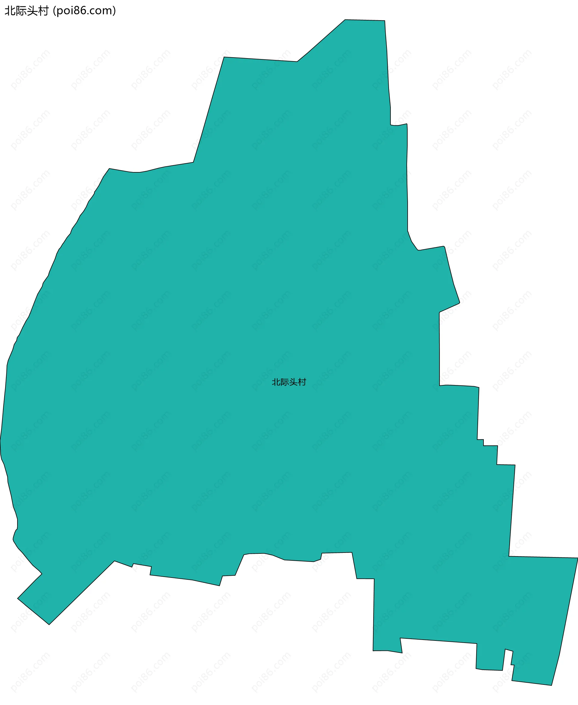 北际头村边界地图