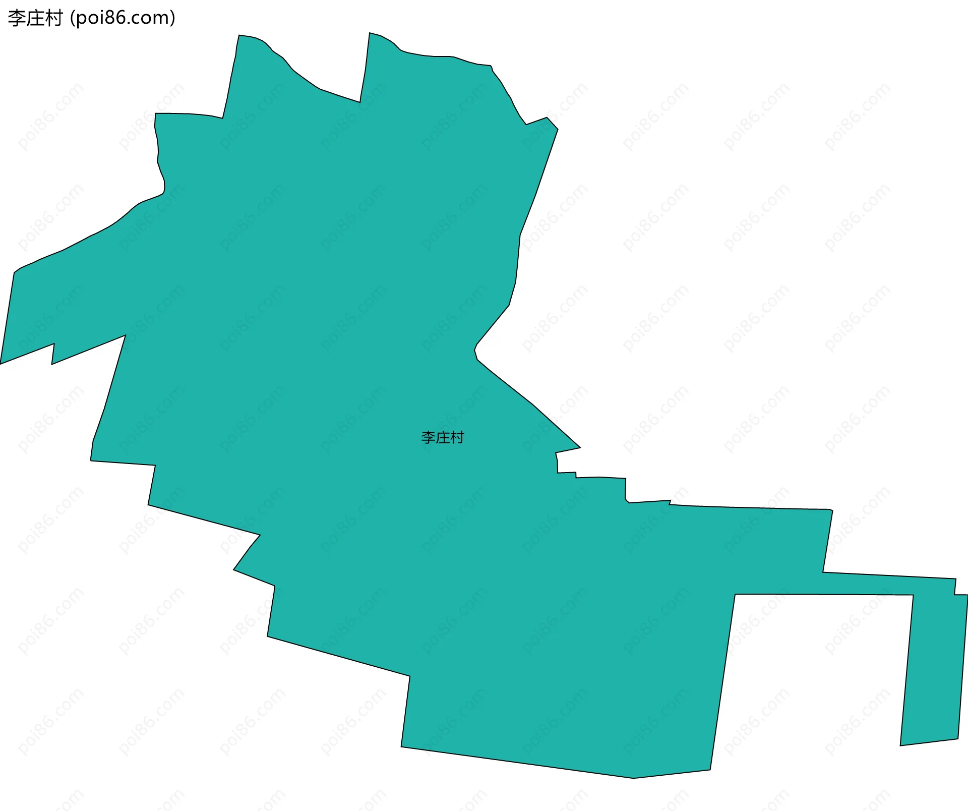 李庄村边界地图