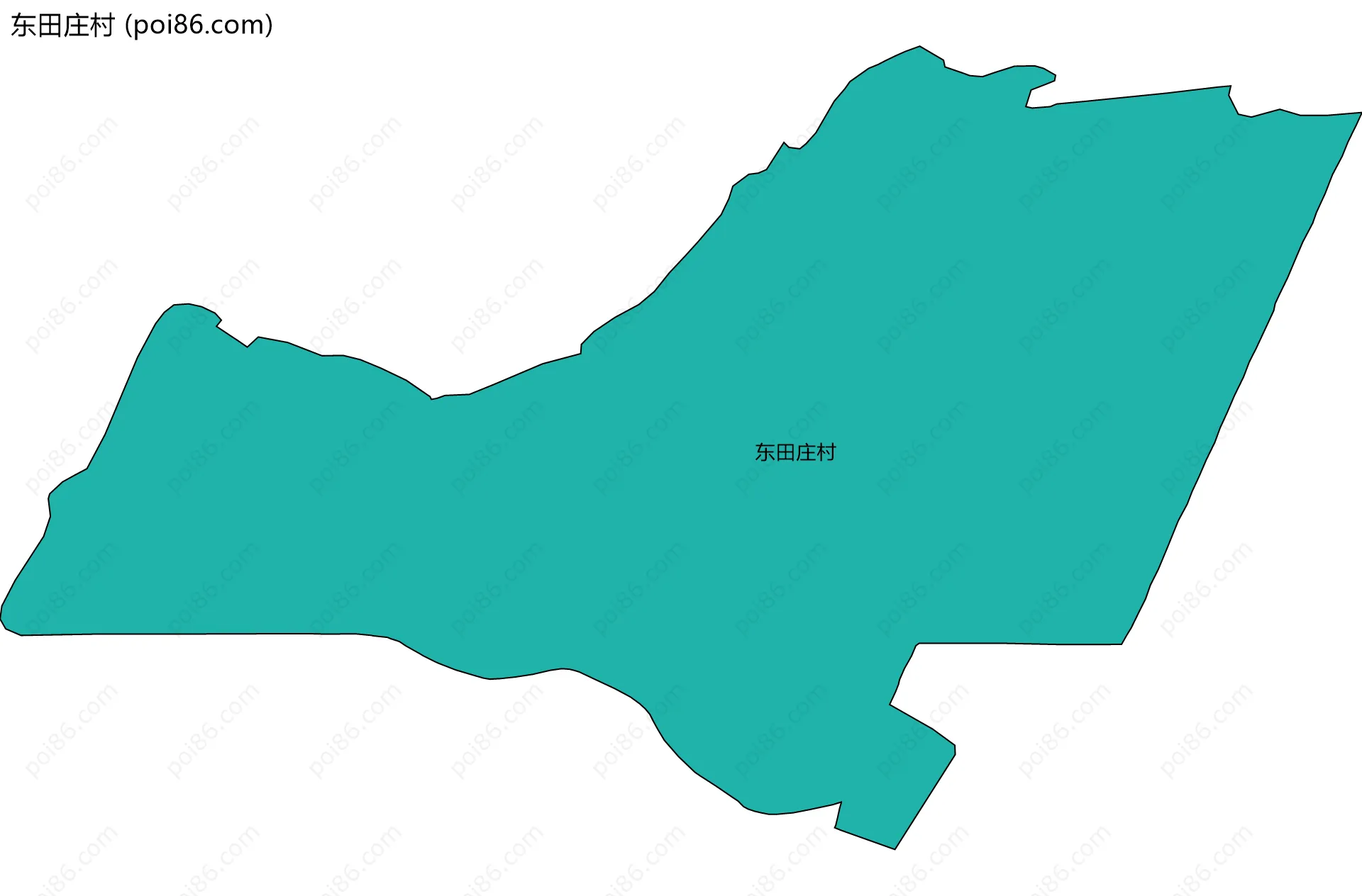 东田庄村边界地图