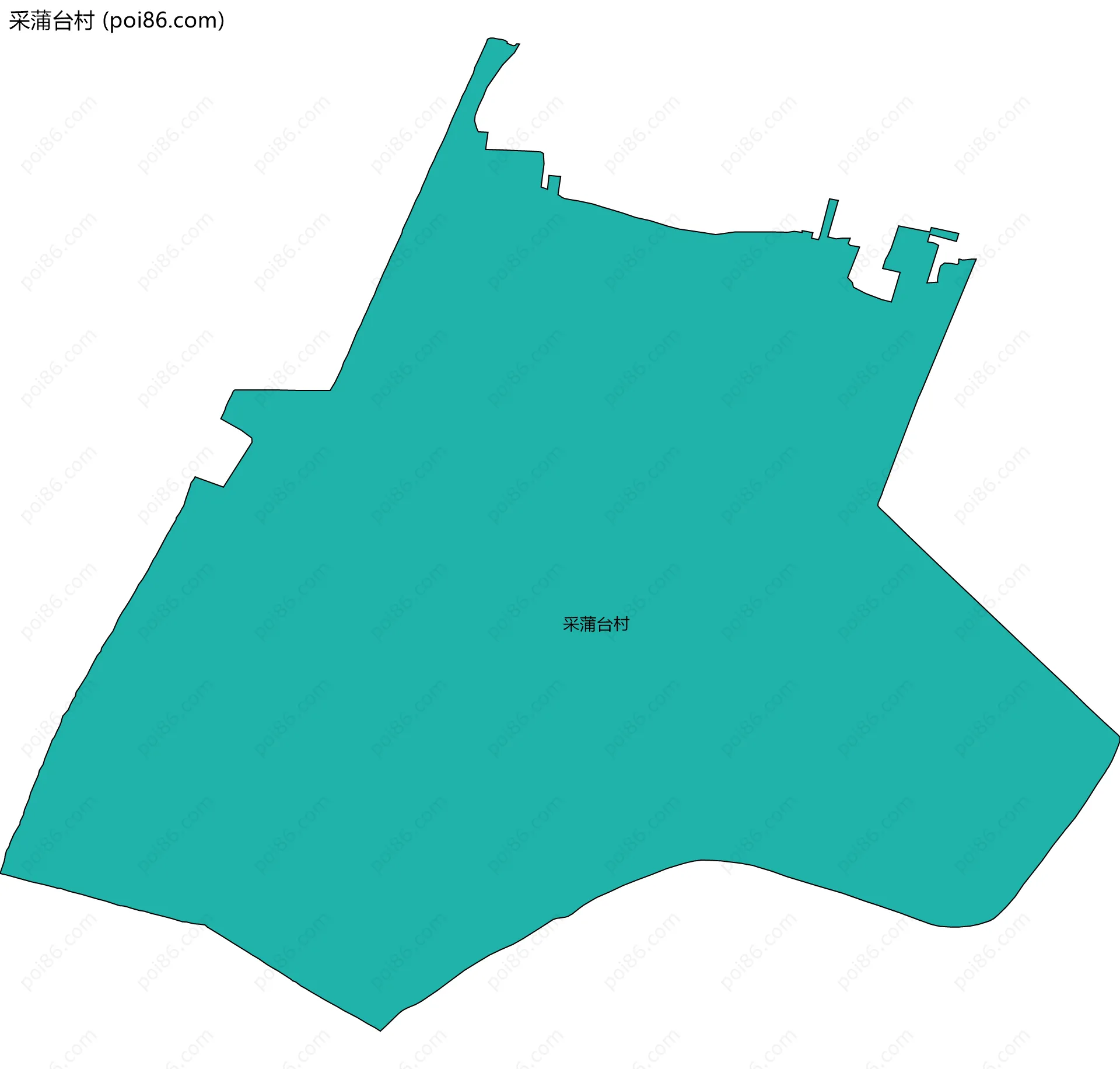 采蒲台村边界地图