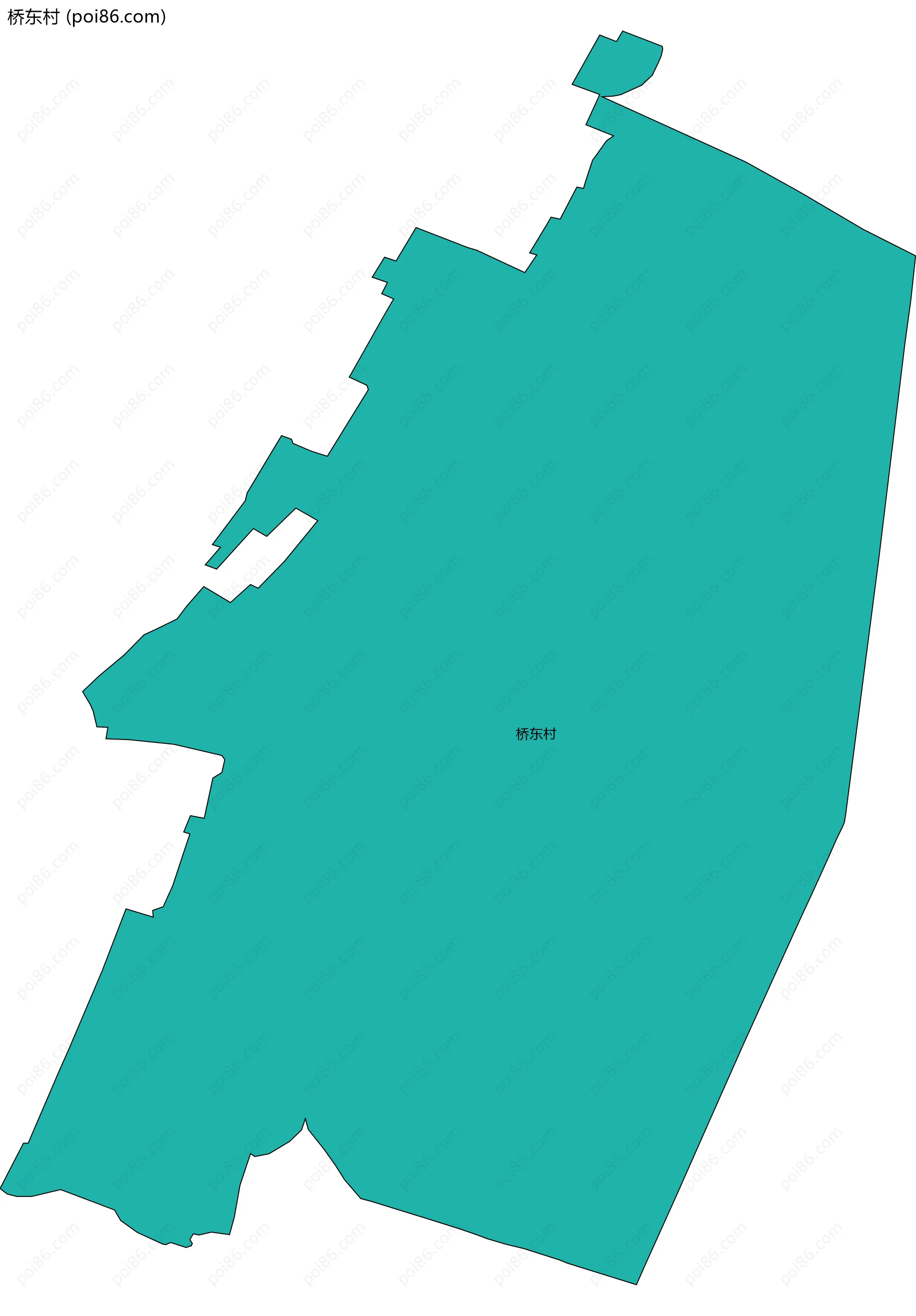 桥东村边界地图