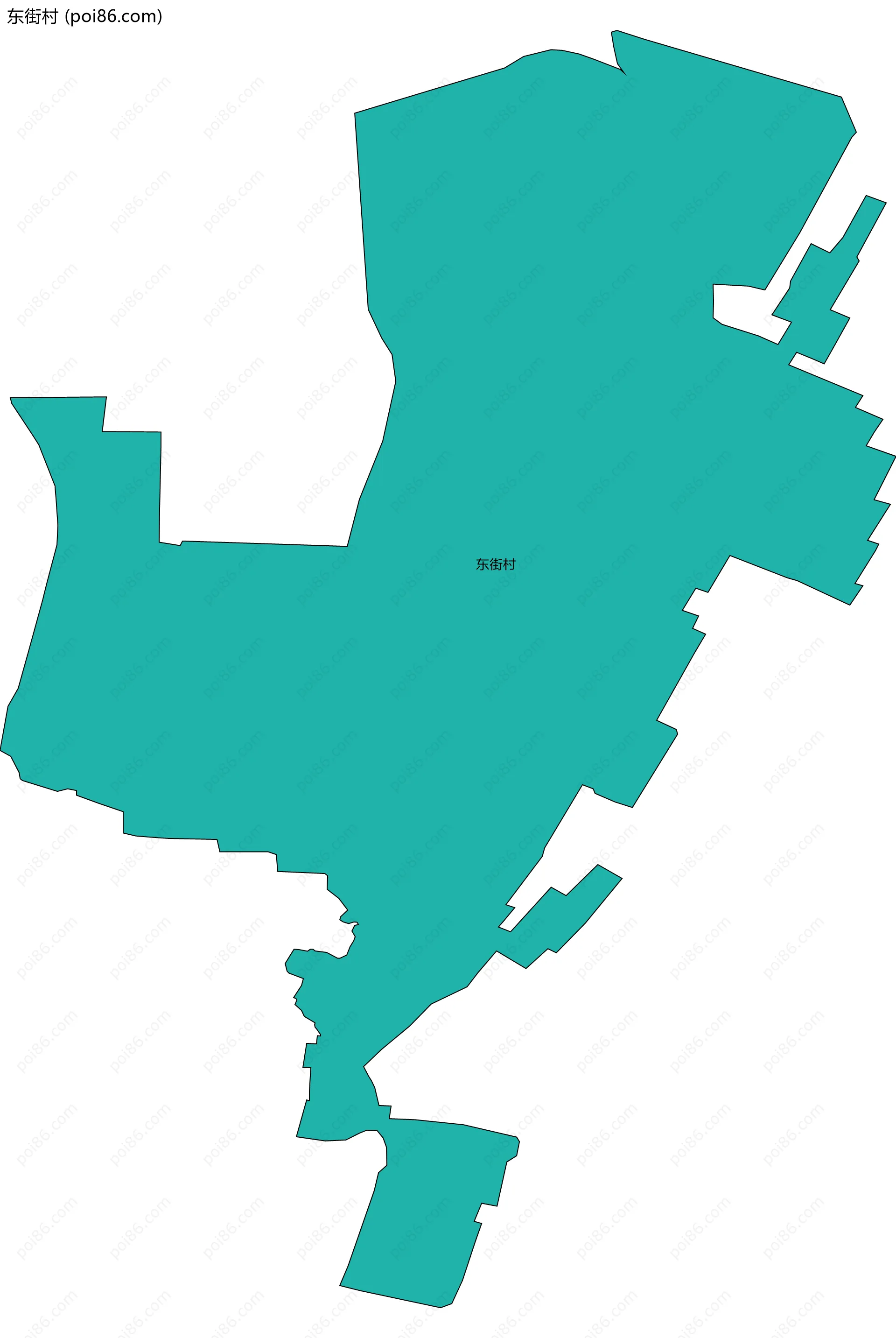 东街村边界地图