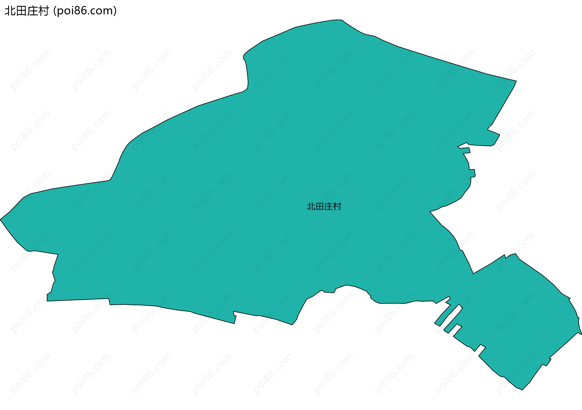 北田庄村边界地图