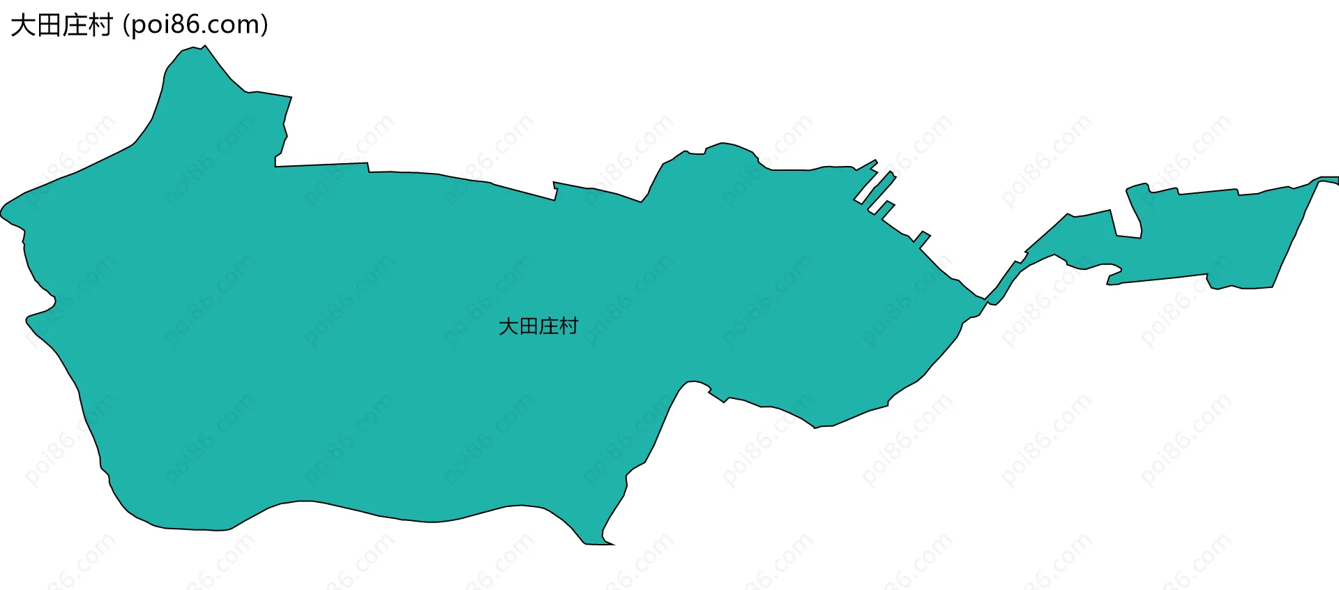 大田庄村边界地图