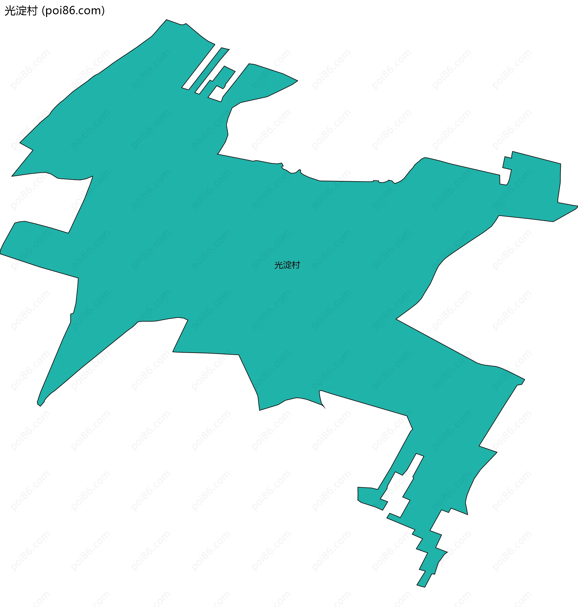 光淀村边界地图