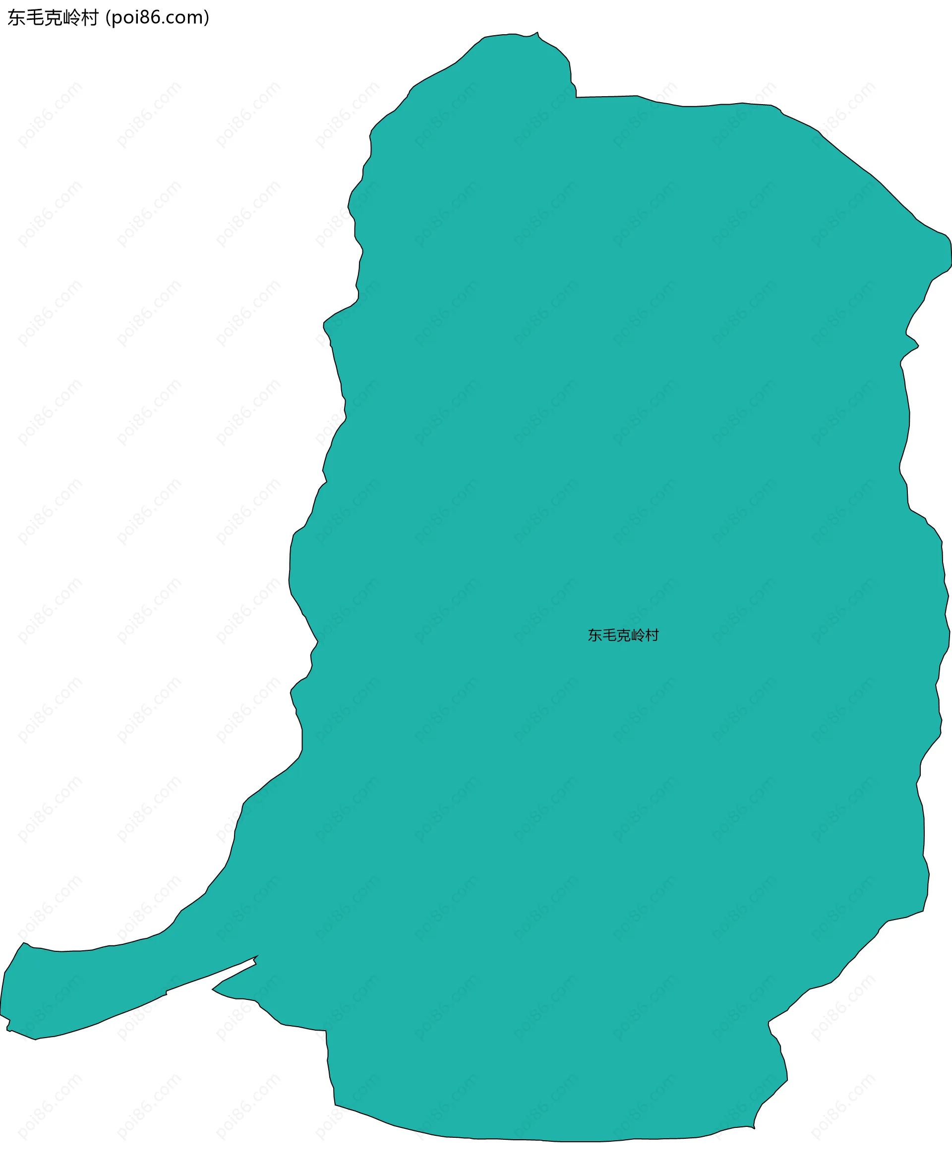 东毛克岭村边界地图