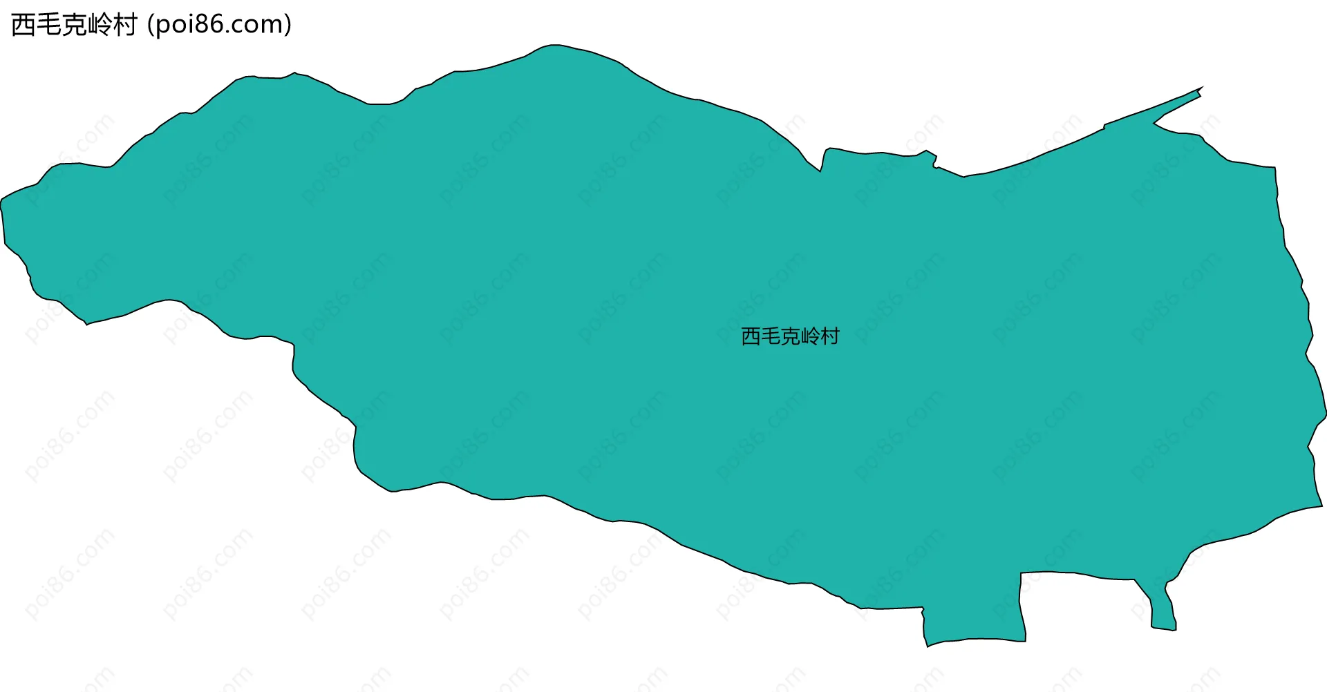 西毛克岭村边界地图