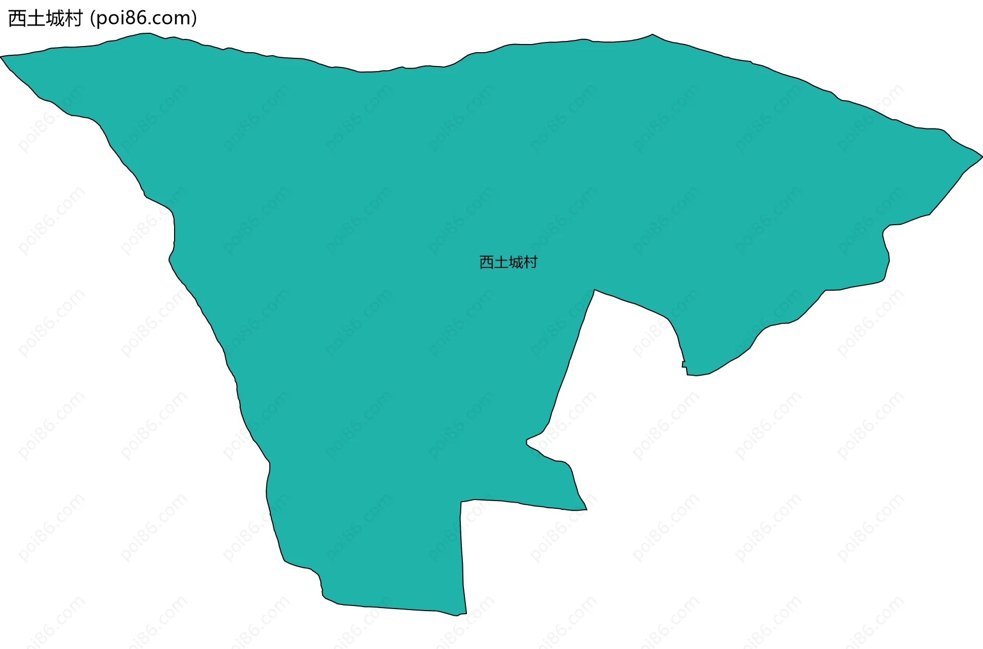 西土城村边界地图