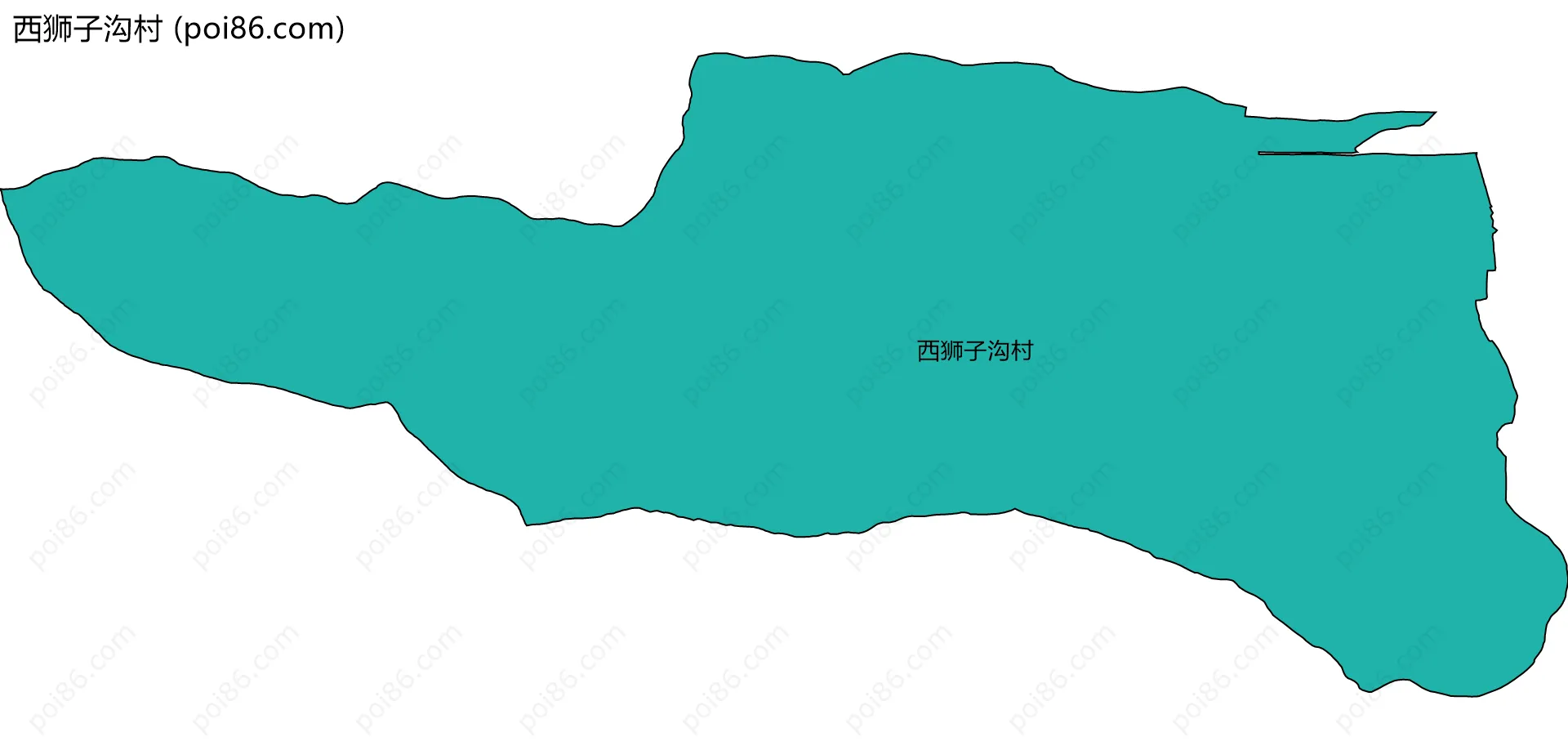 西狮子沟村边界地图