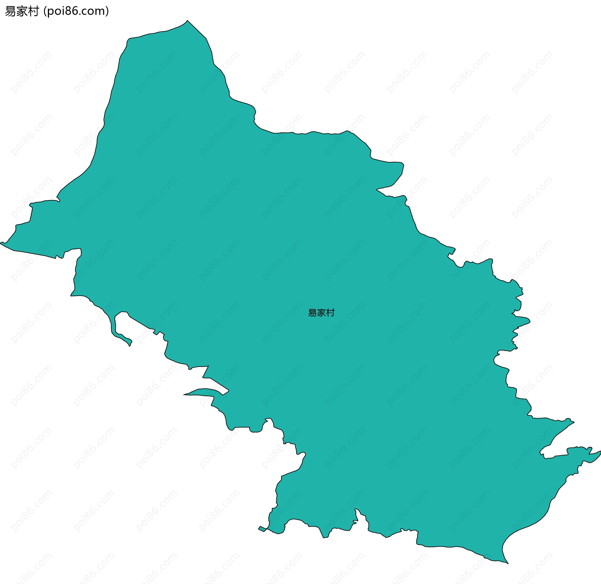 易家村边界地图