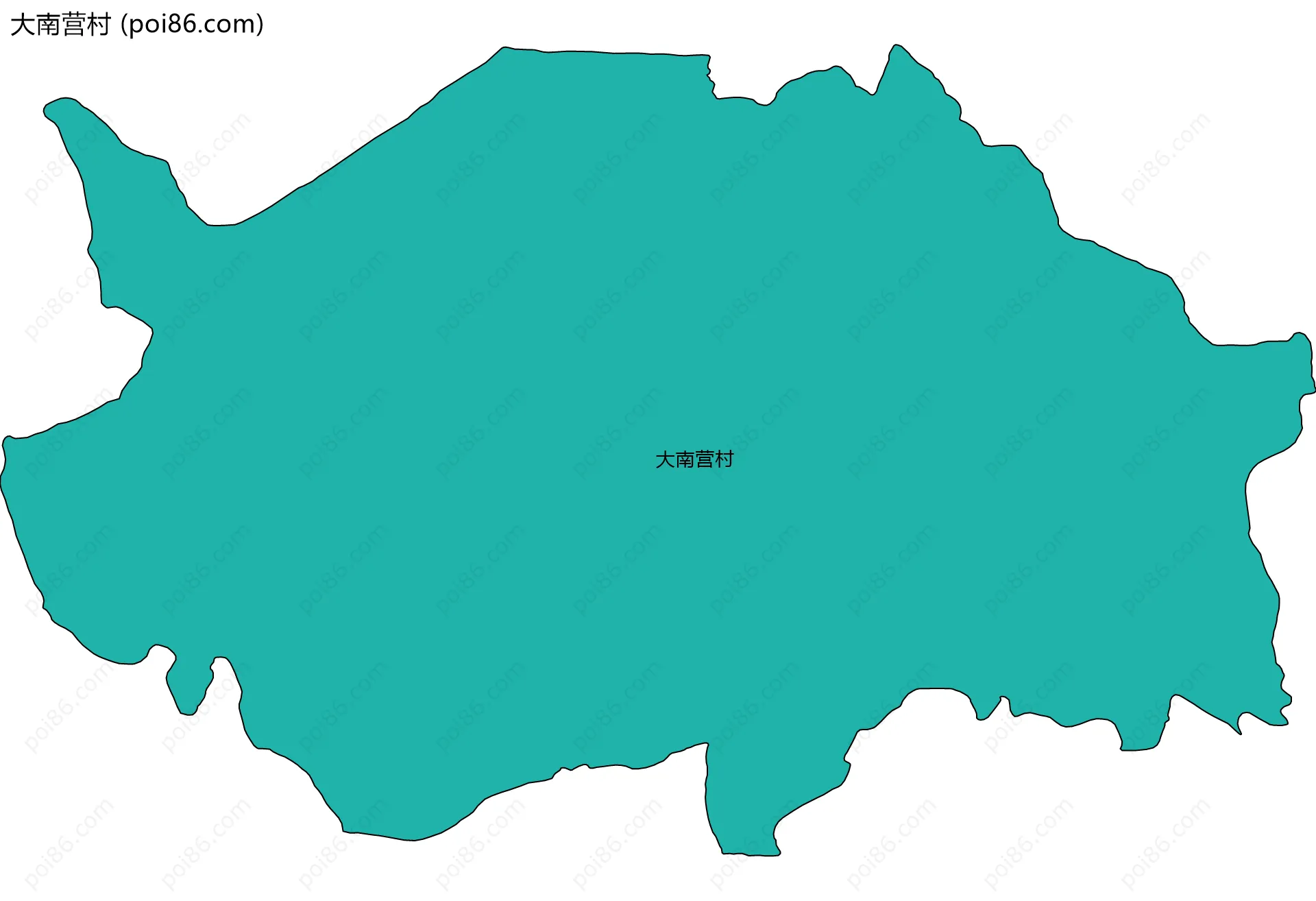 大南营村边界地图
