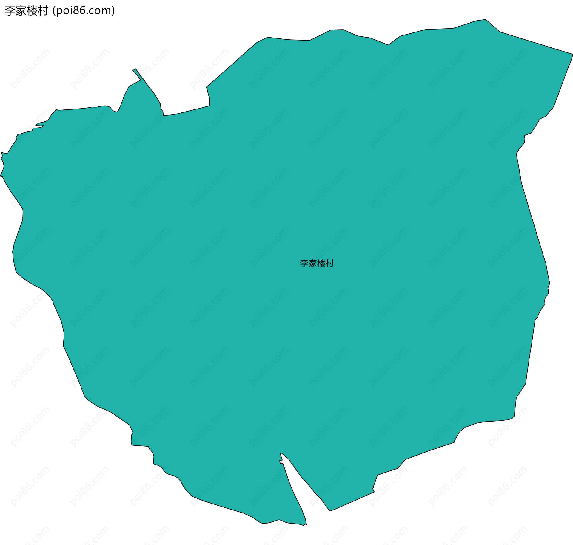 李家楼村边界地图