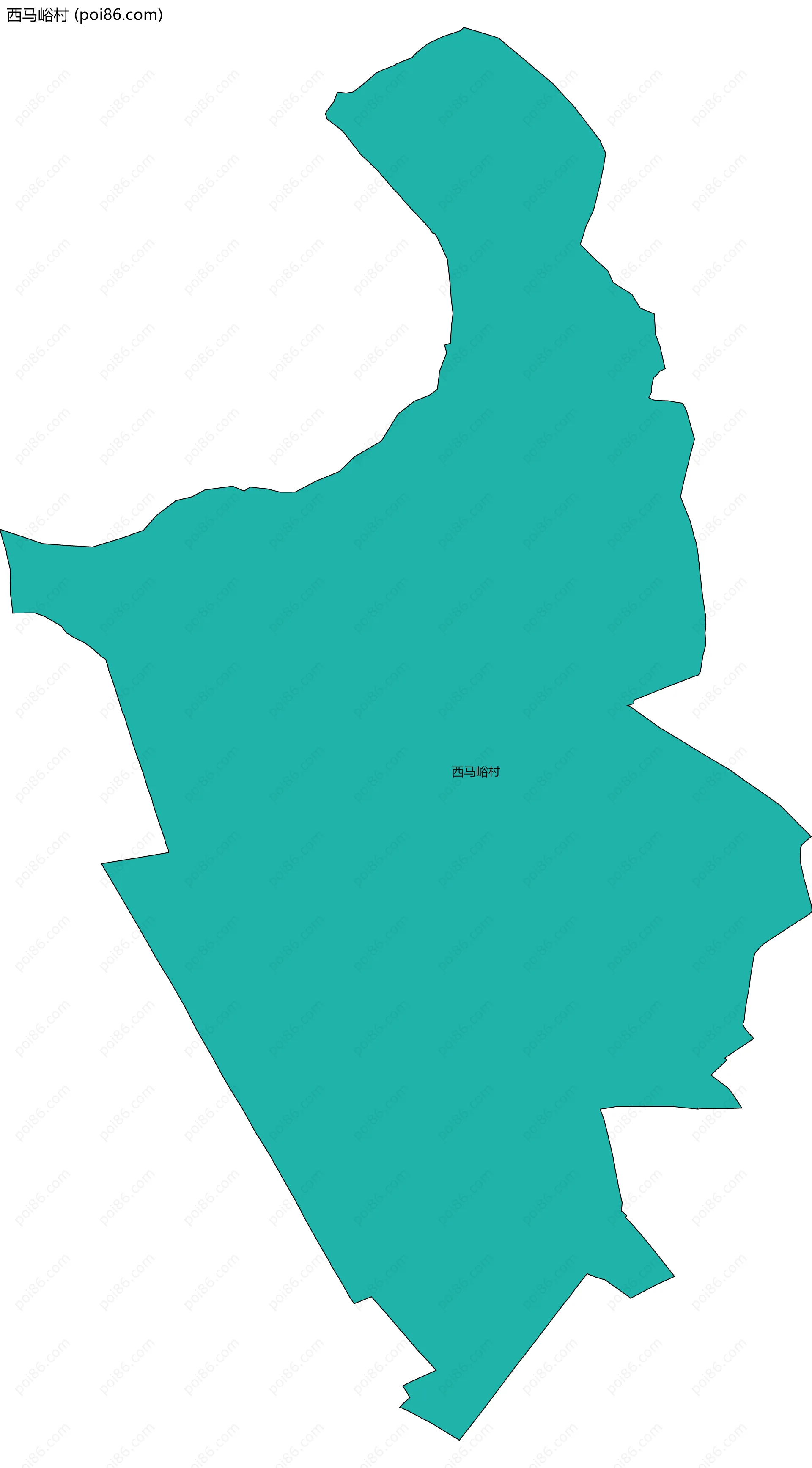 西马峪村边界地图