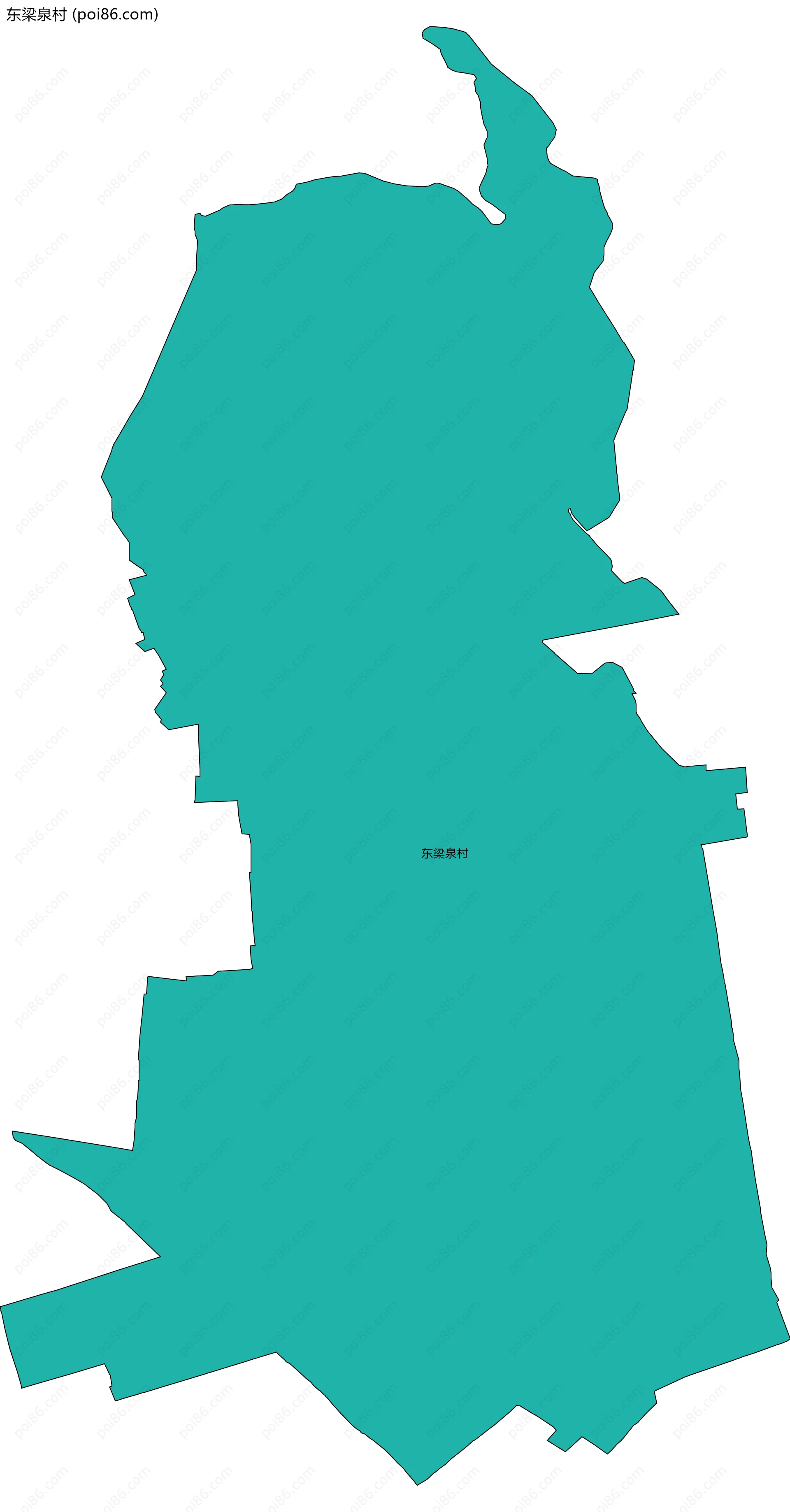 东梁泉村边界地图