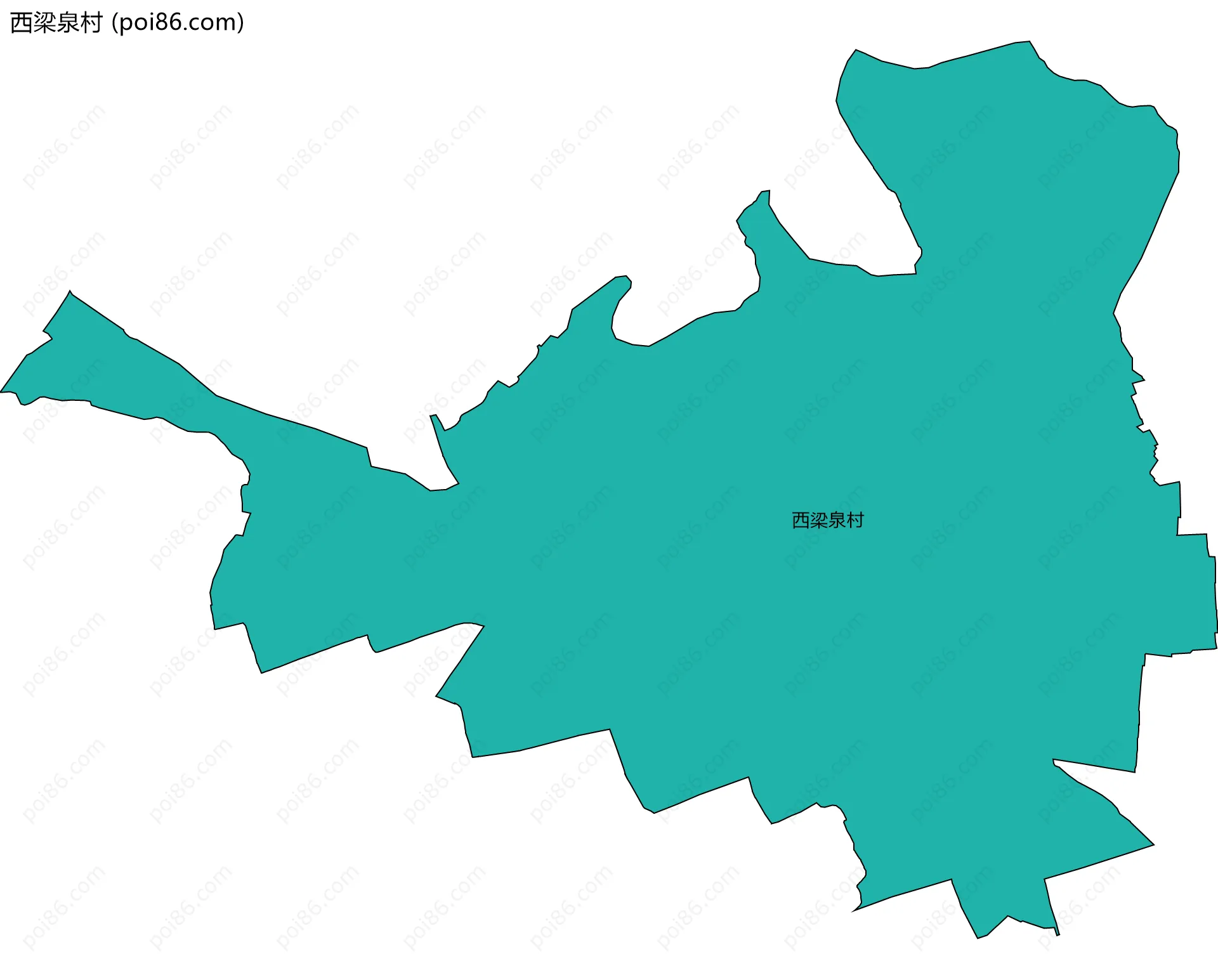 西梁泉村边界地图