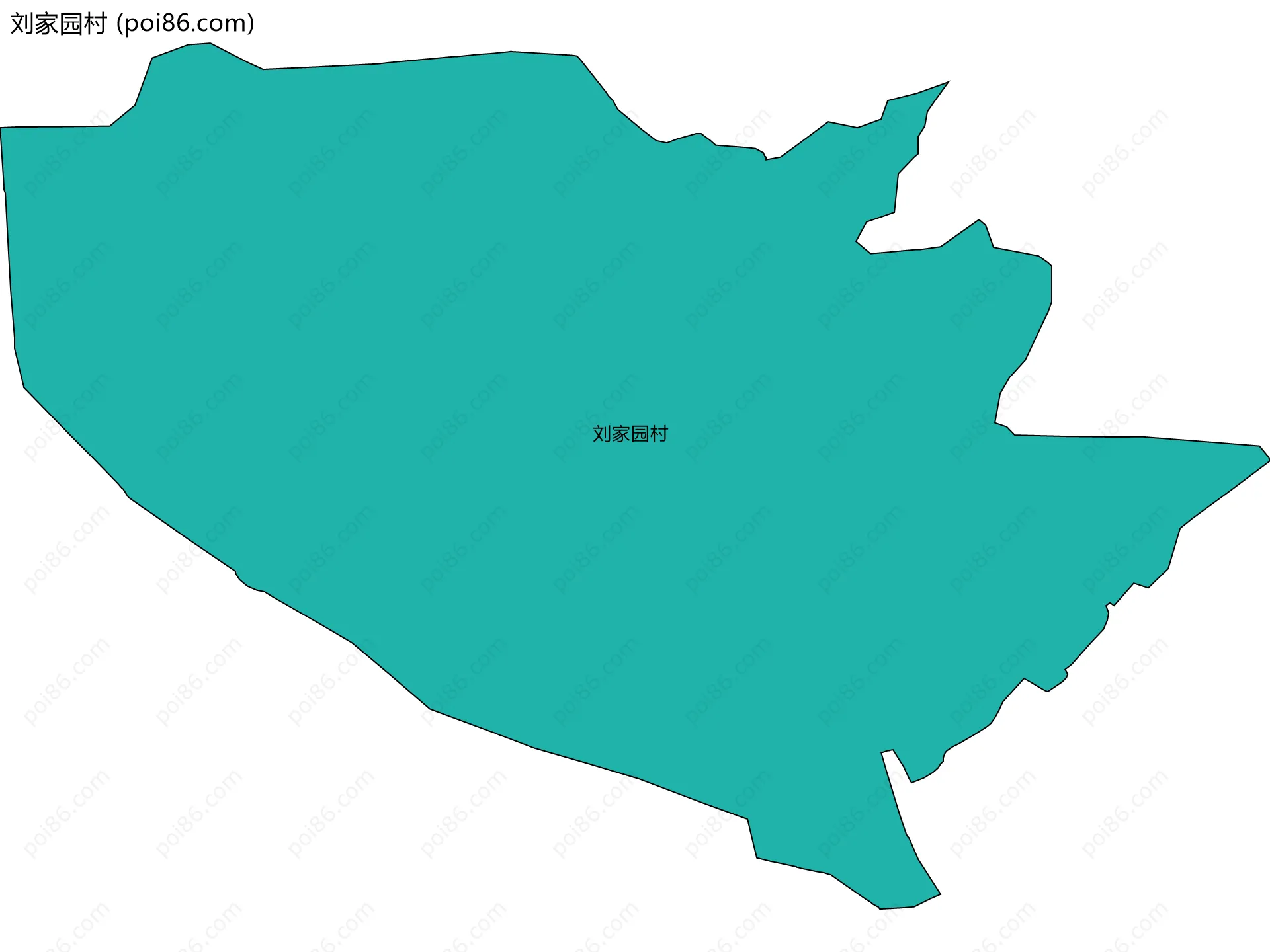 刘家园村边界地图