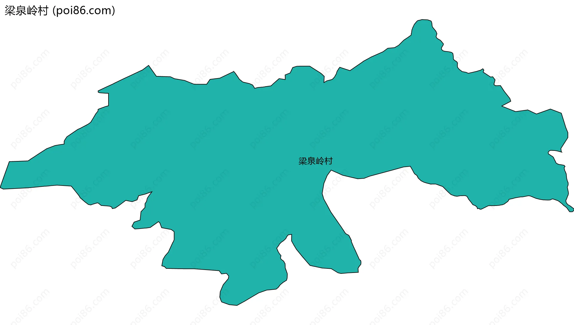 梁泉岭村边界地图