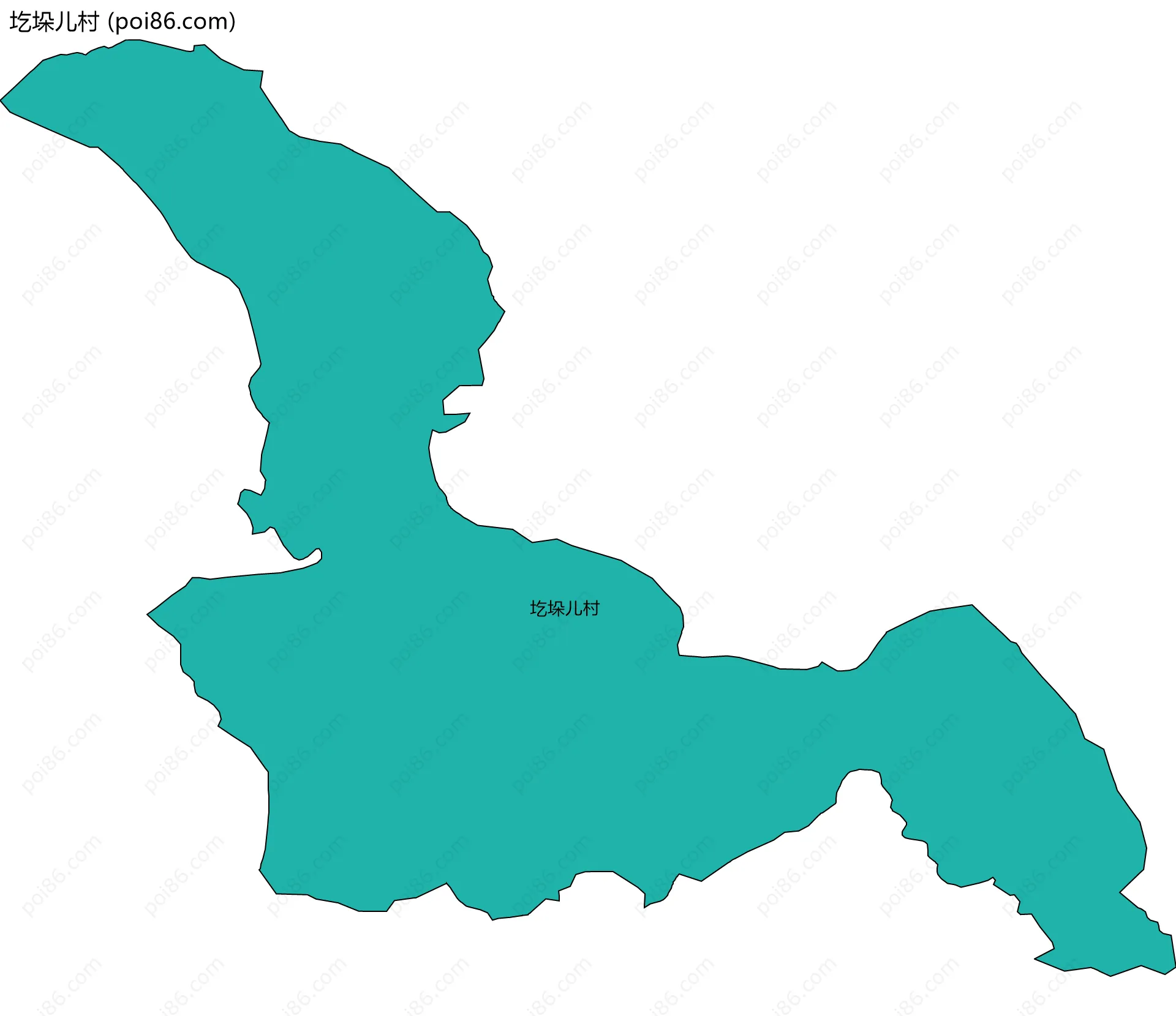 圪垛儿村边界地图