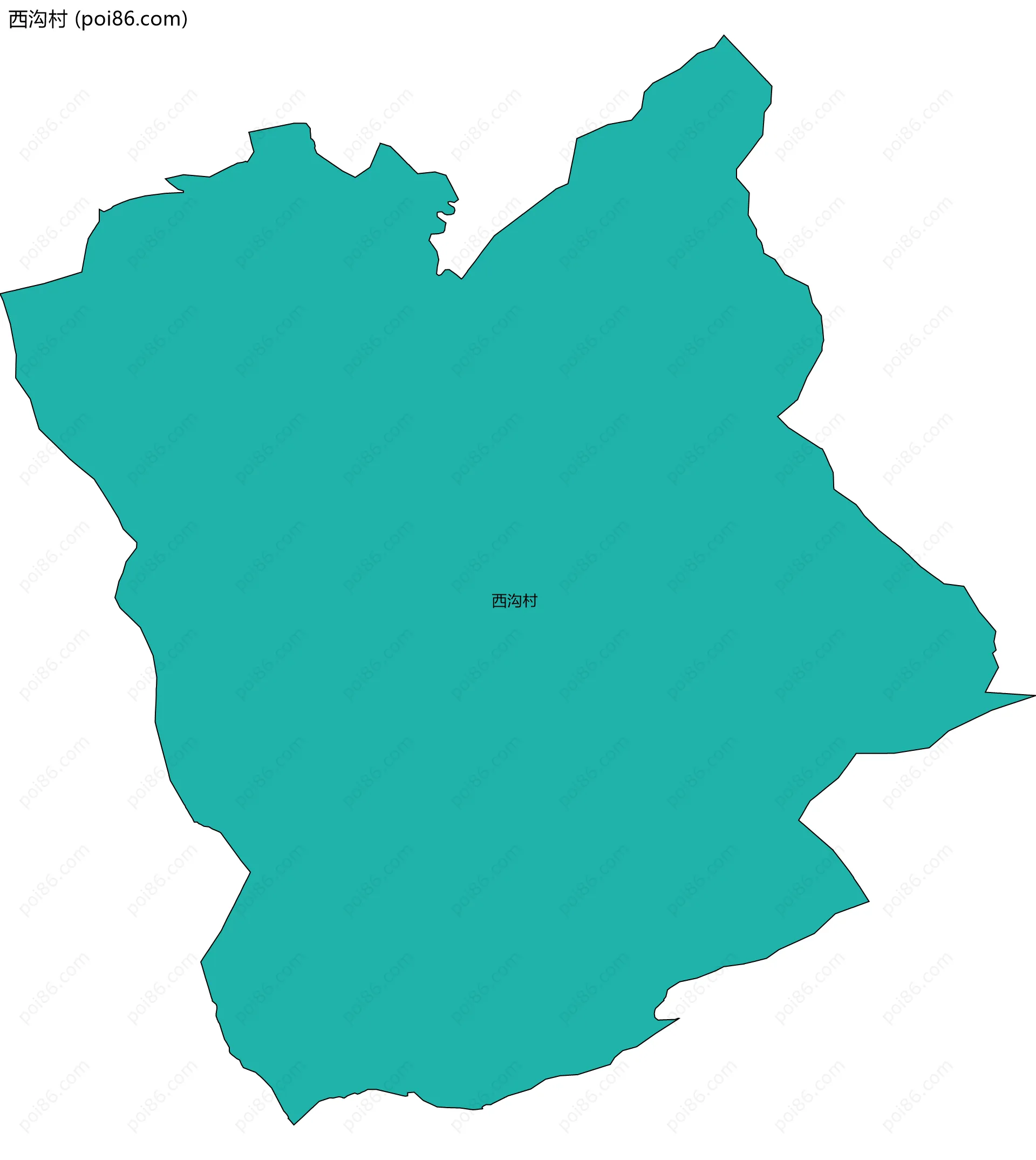 西沟村边界地图
