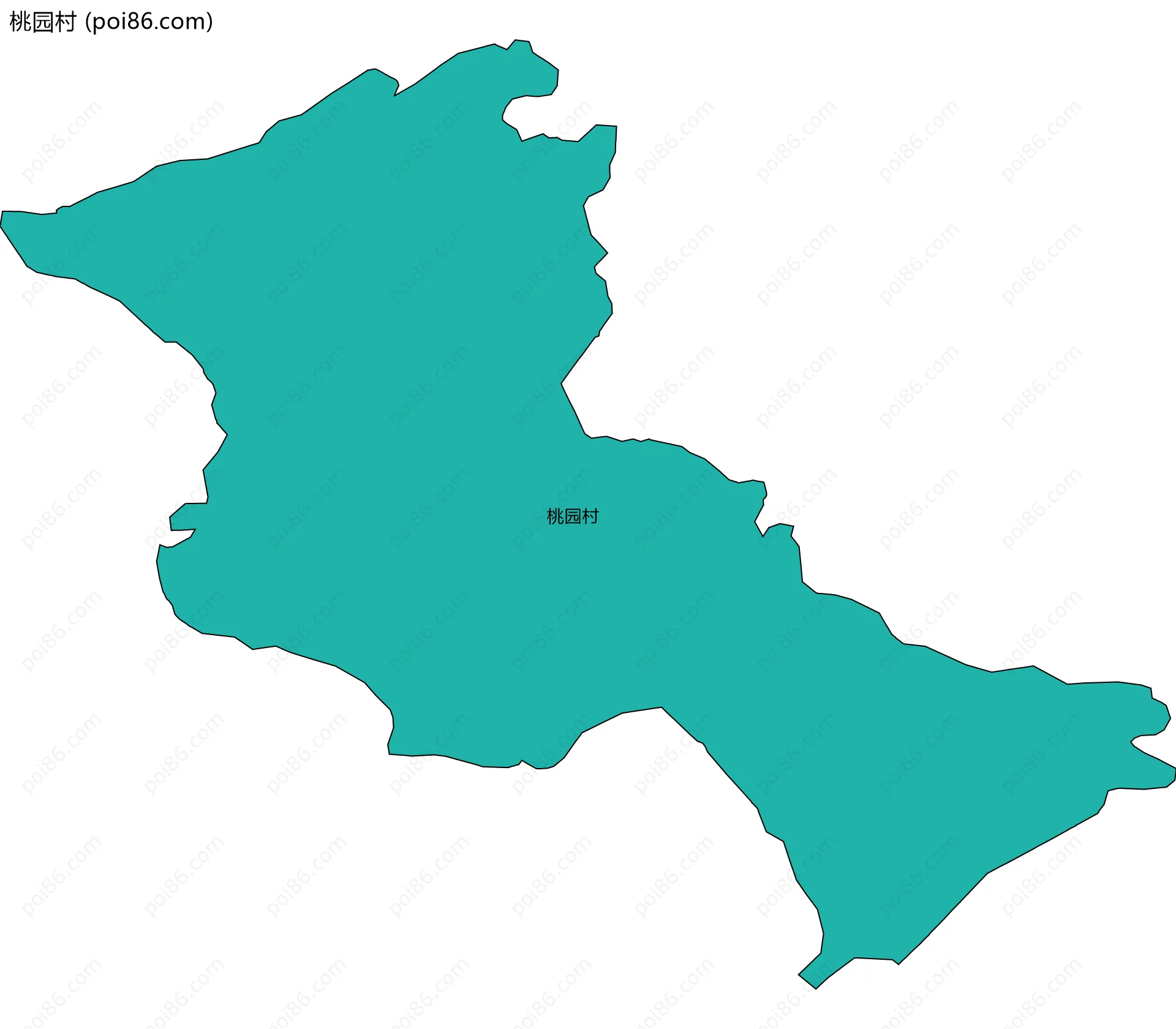 桃园村边界地图