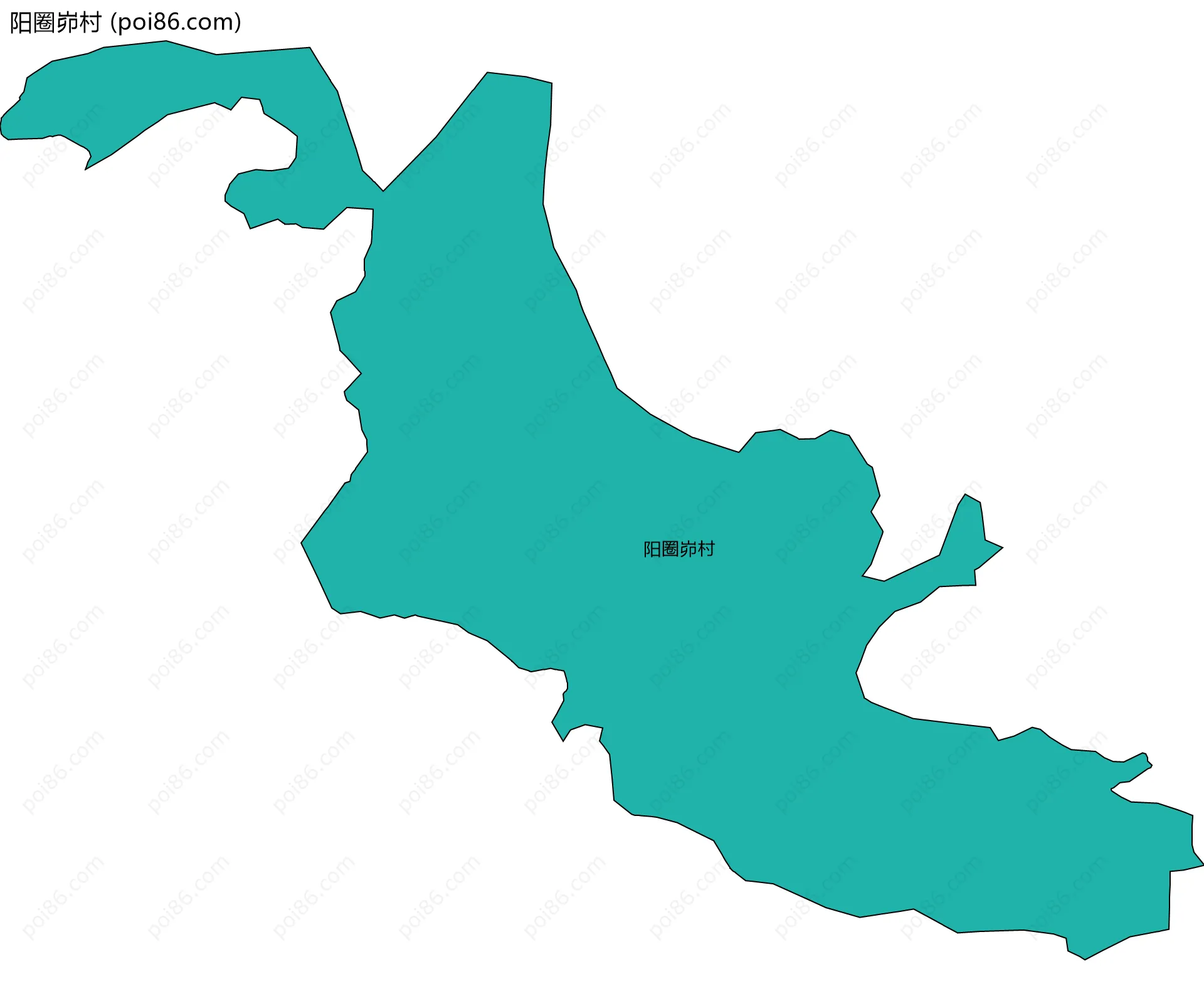 阳圈峁村边界地图