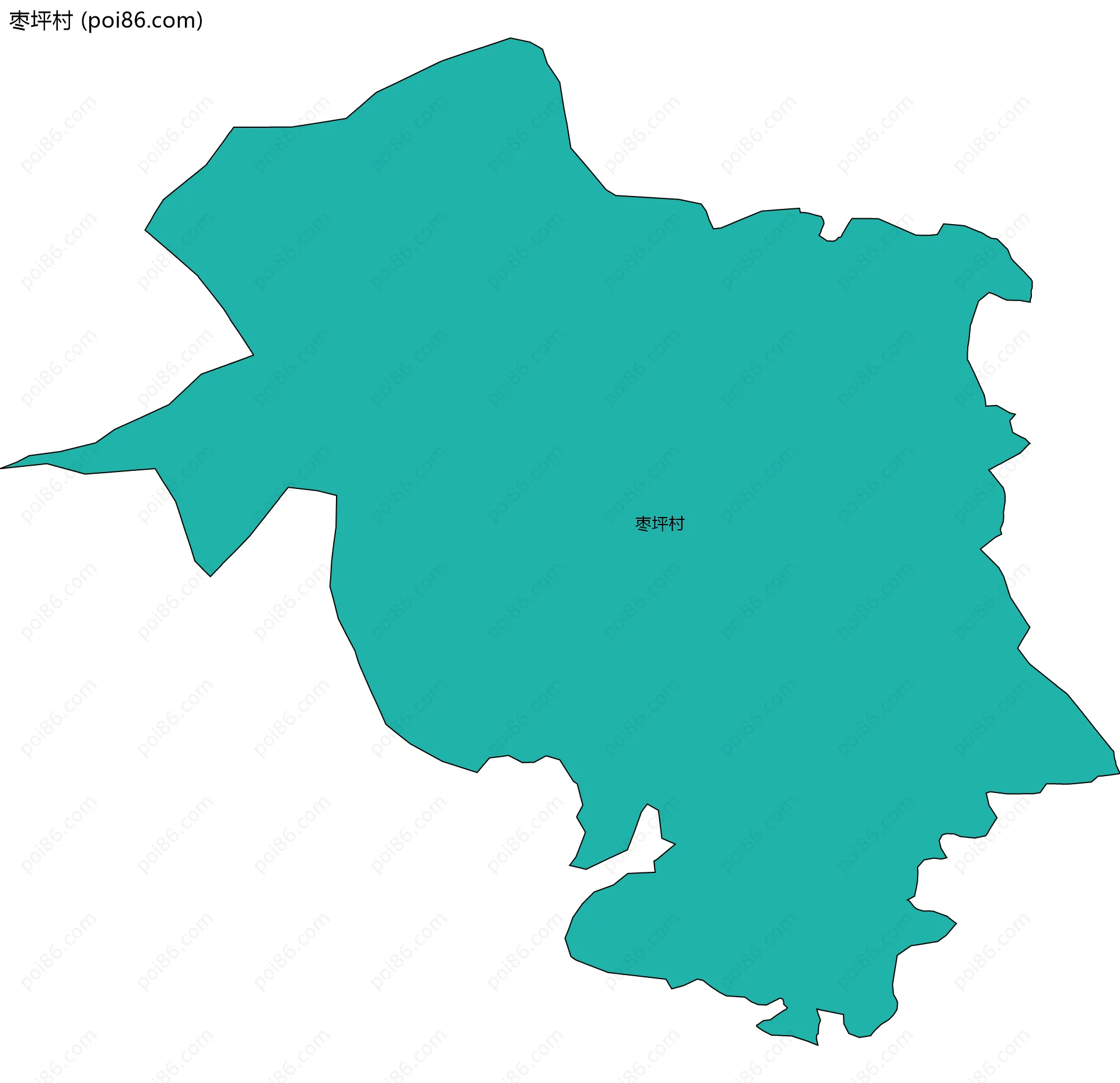 枣坪村边界地图