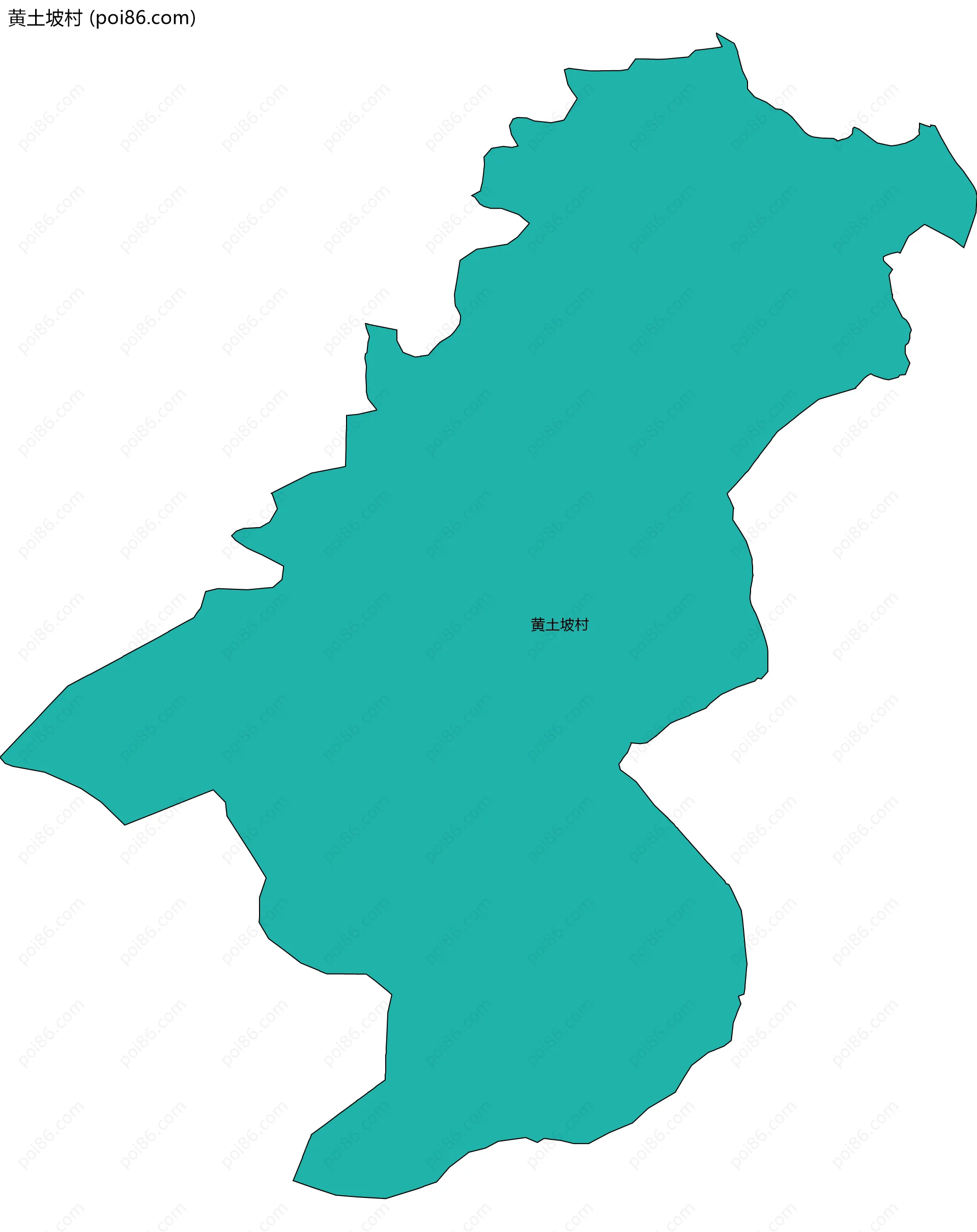 黄土坡村边界地图