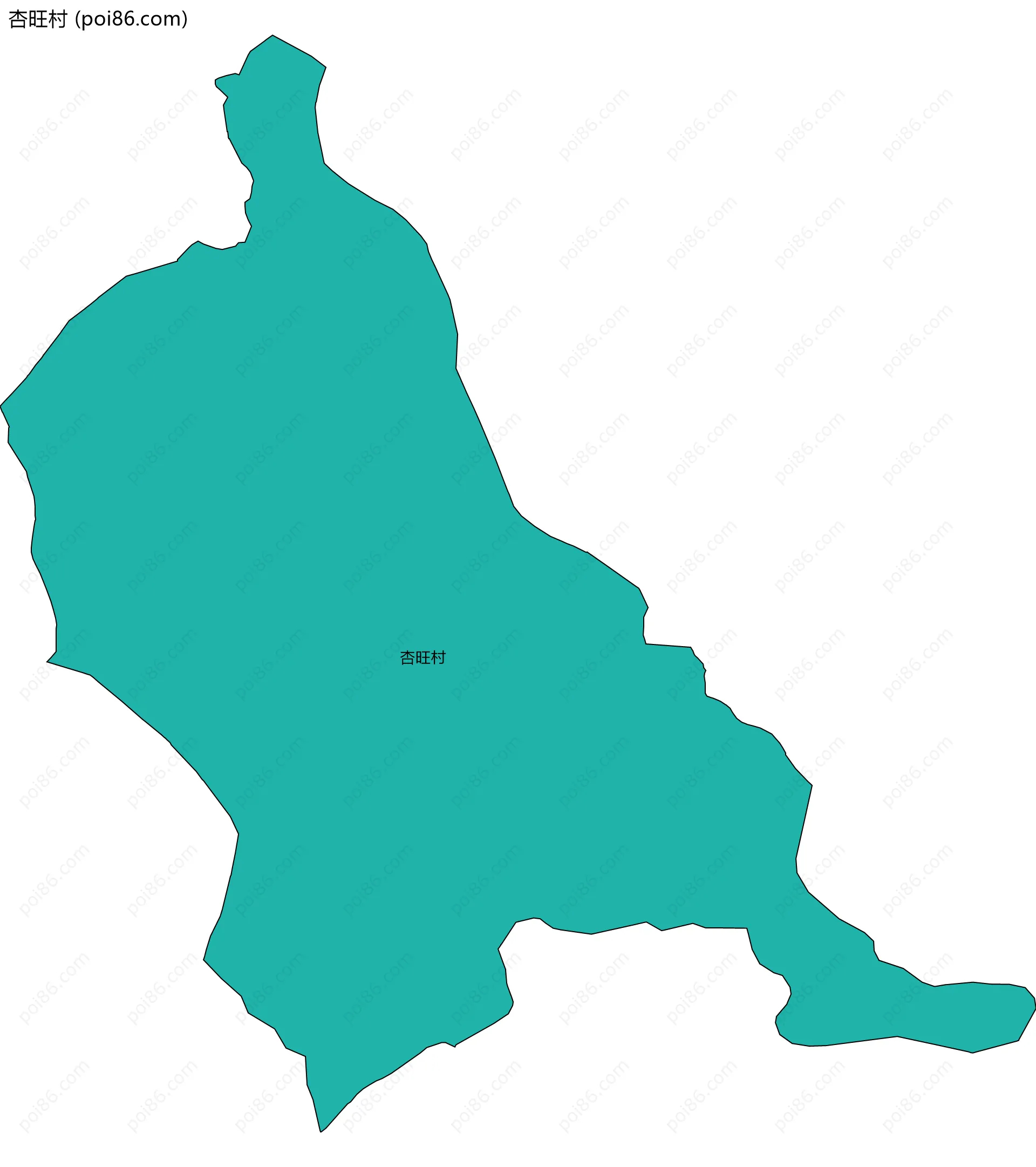 杏旺村边界地图