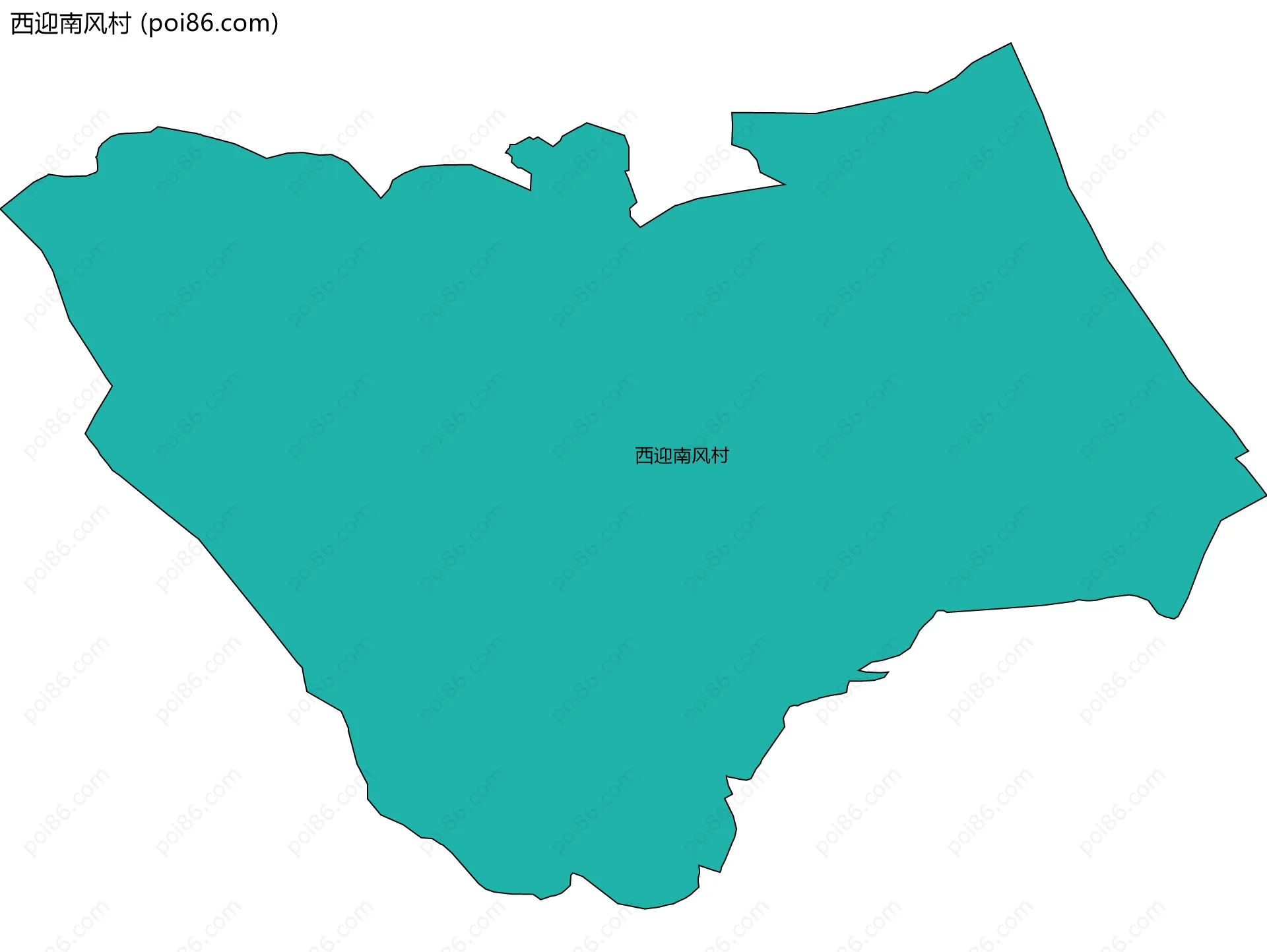 西迎南风村边界地图