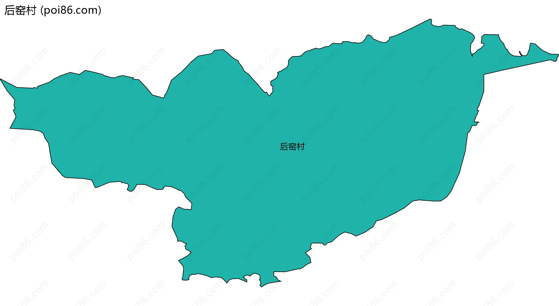 后窑村边界地图