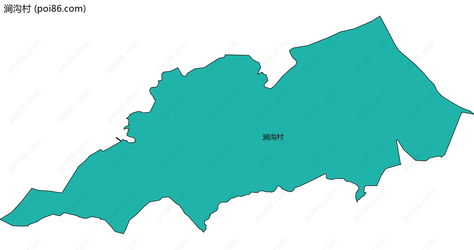 涧沟村边界地图