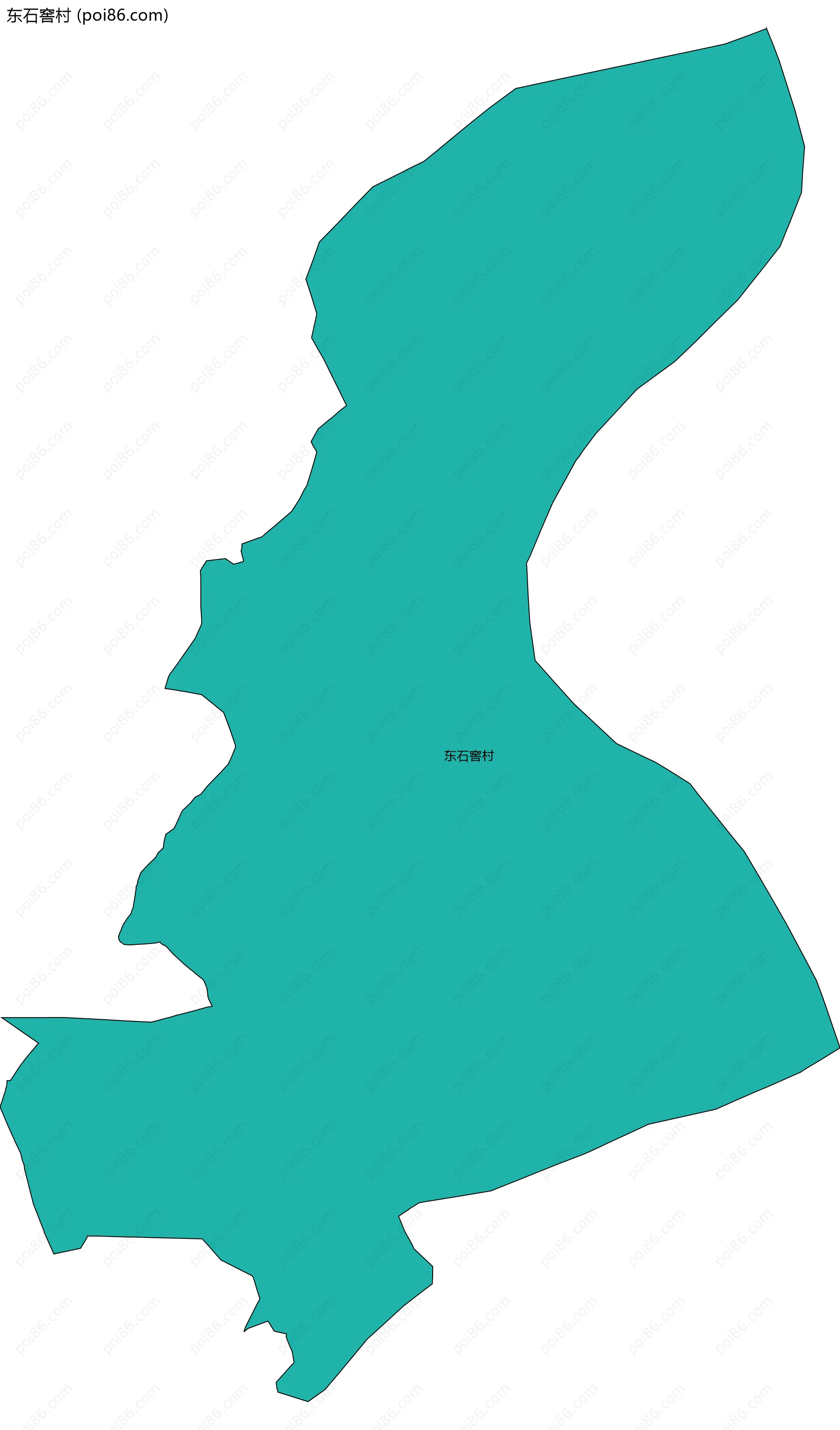 东石窖村边界地图