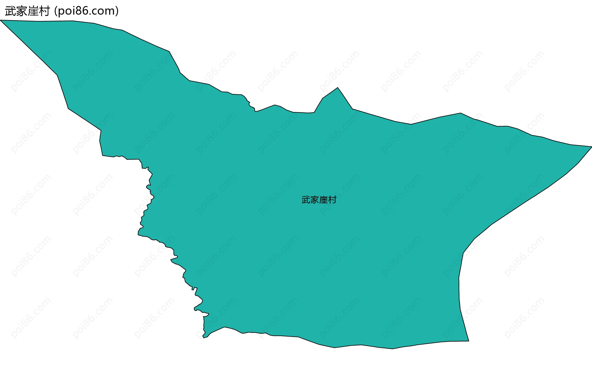 武家崖村边界地图