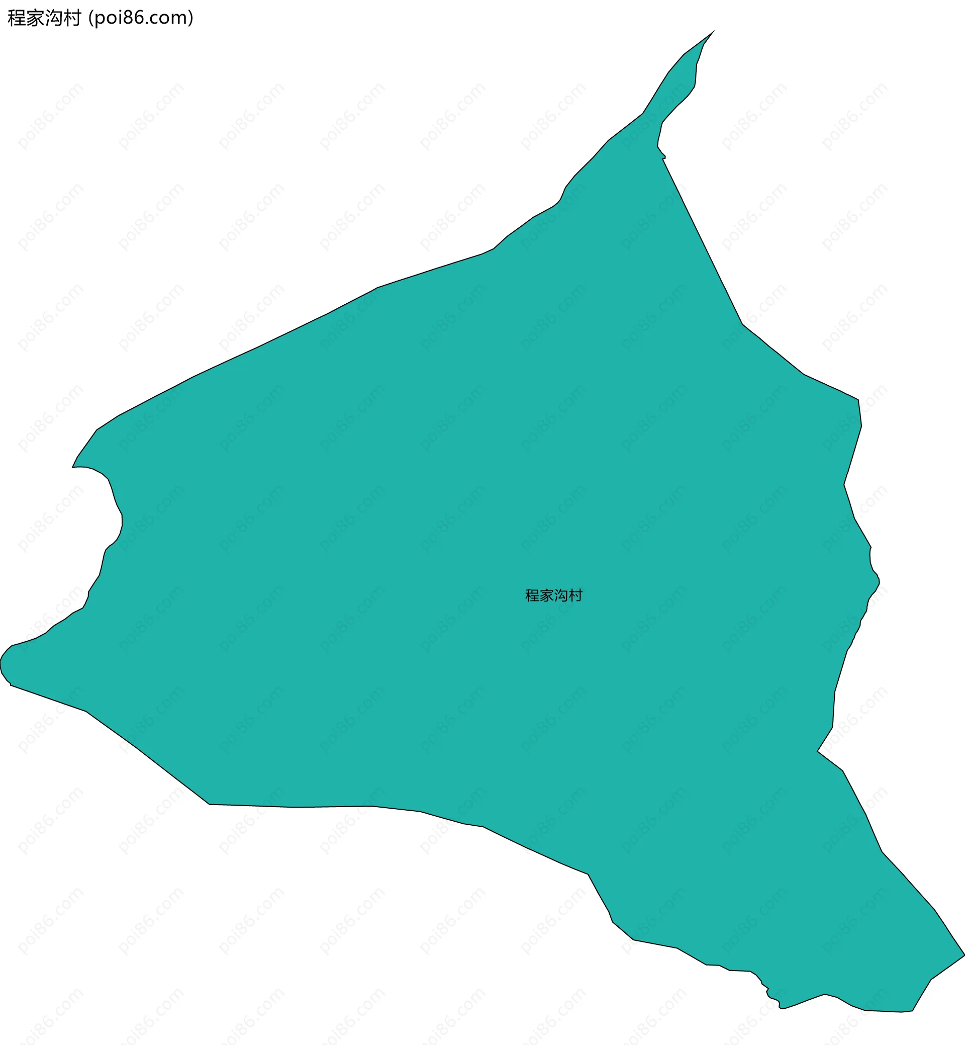 程家沟村边界地图