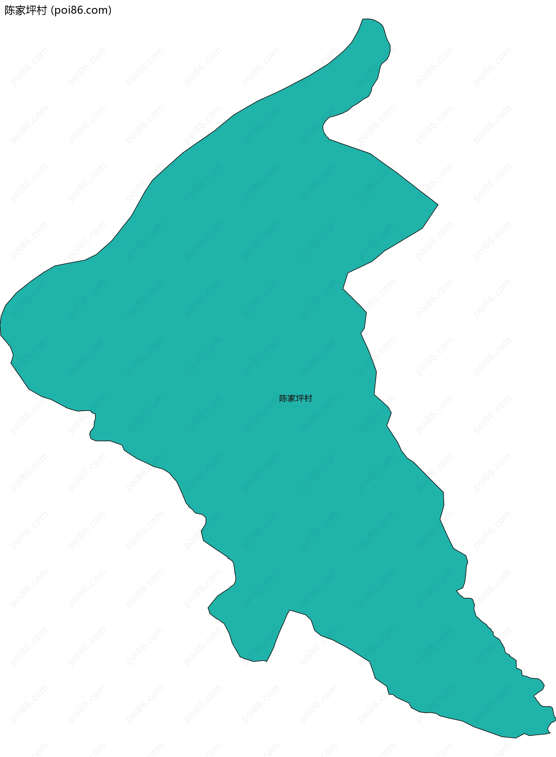 陈家坪村边界地图