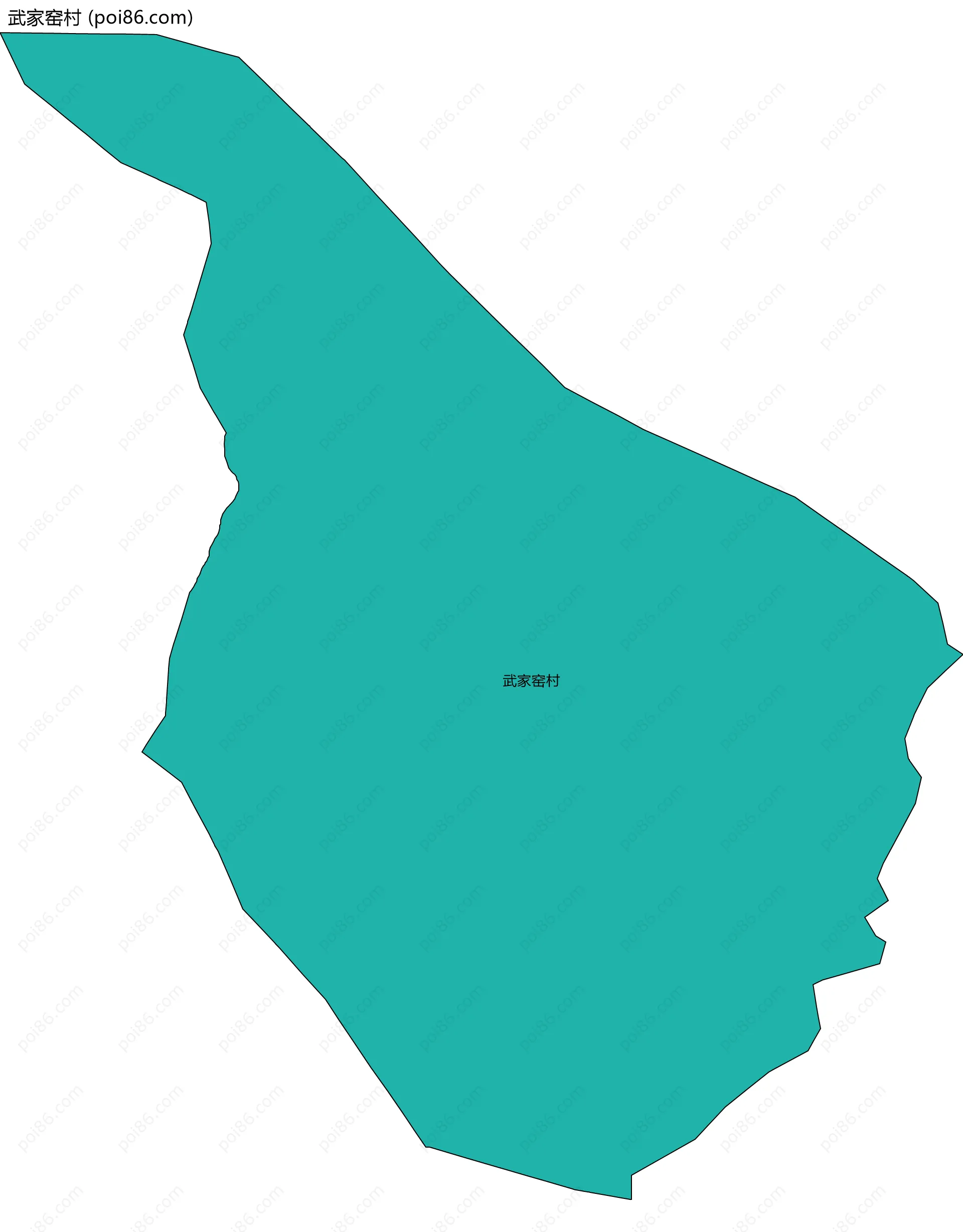 武家窑村边界地图