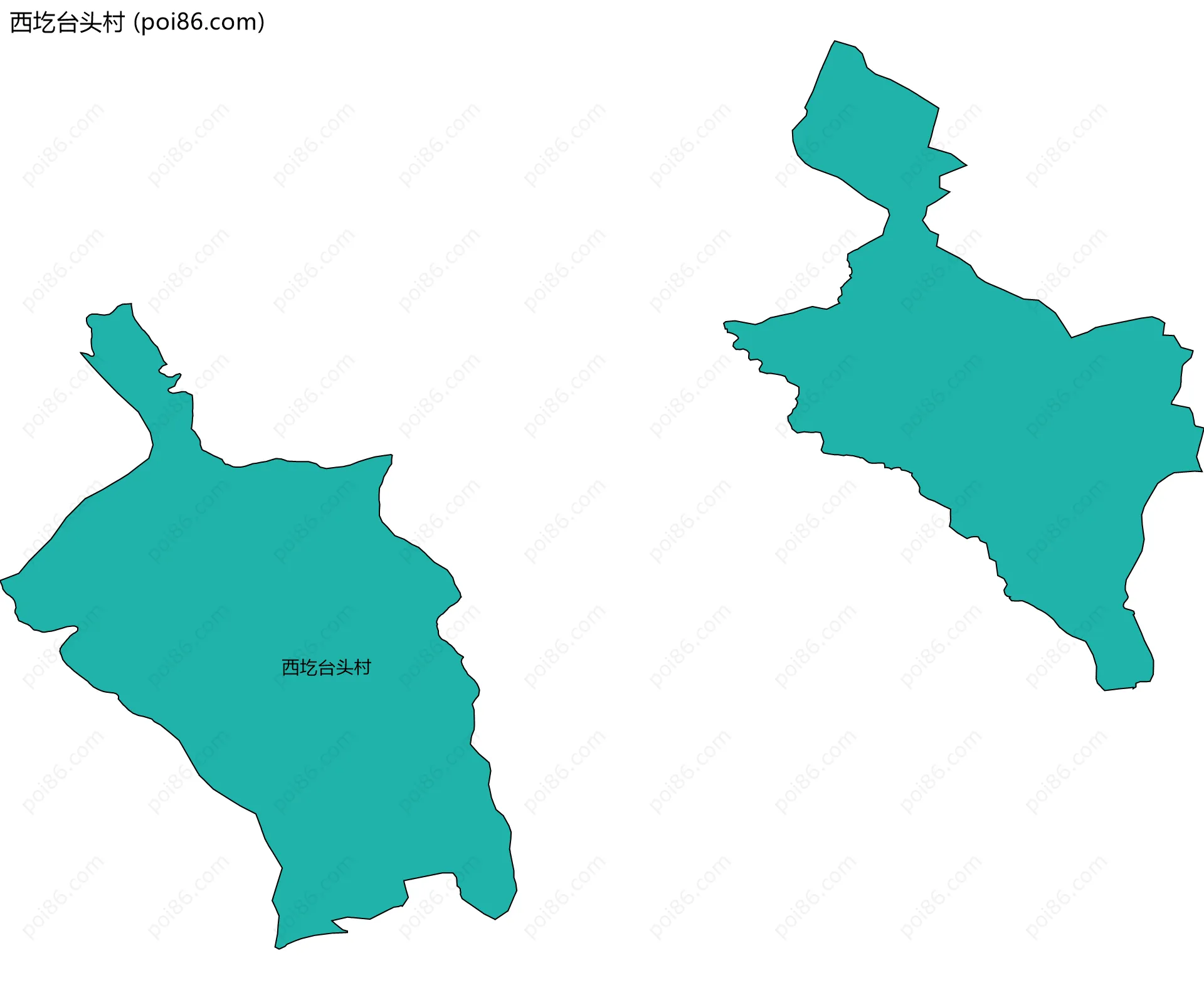 西圪台头村边界地图