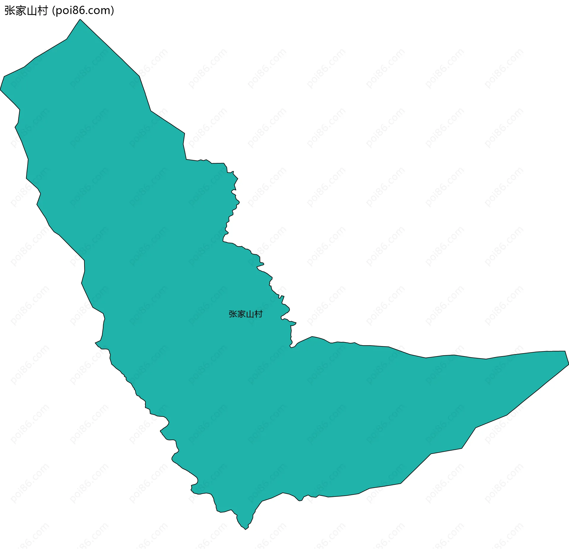 张家山村边界地图