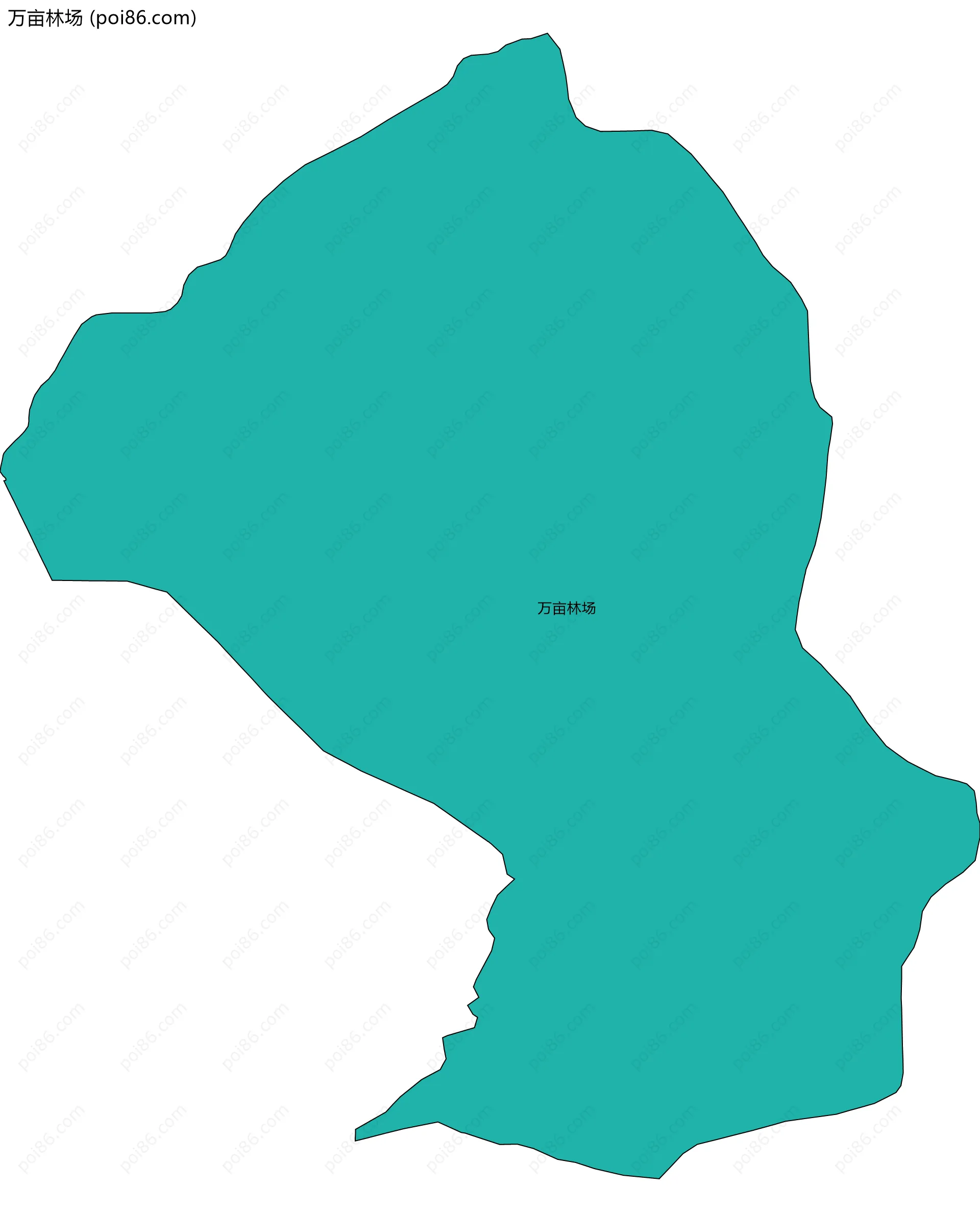 万亩林场边界地图