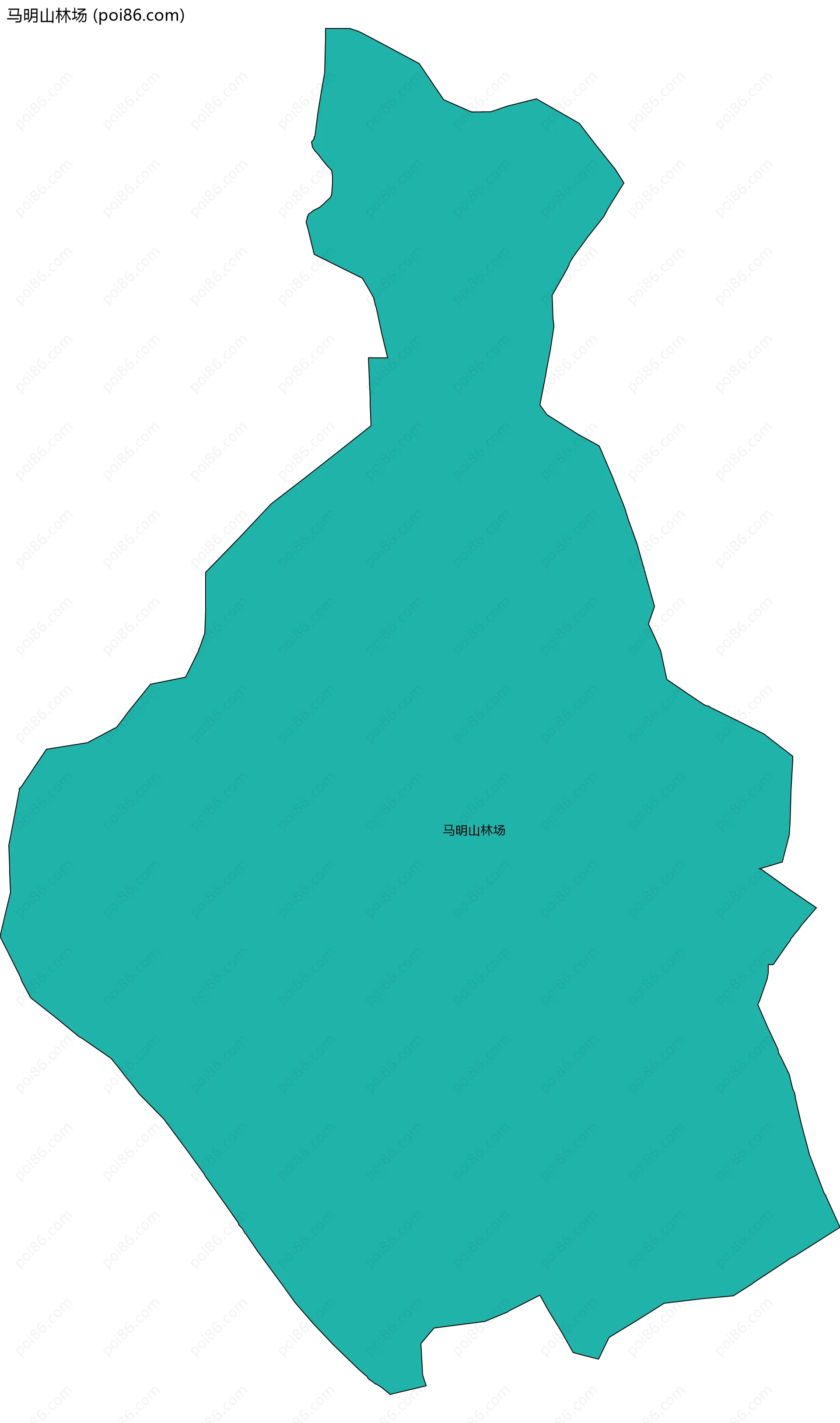 马明山林场边界地图