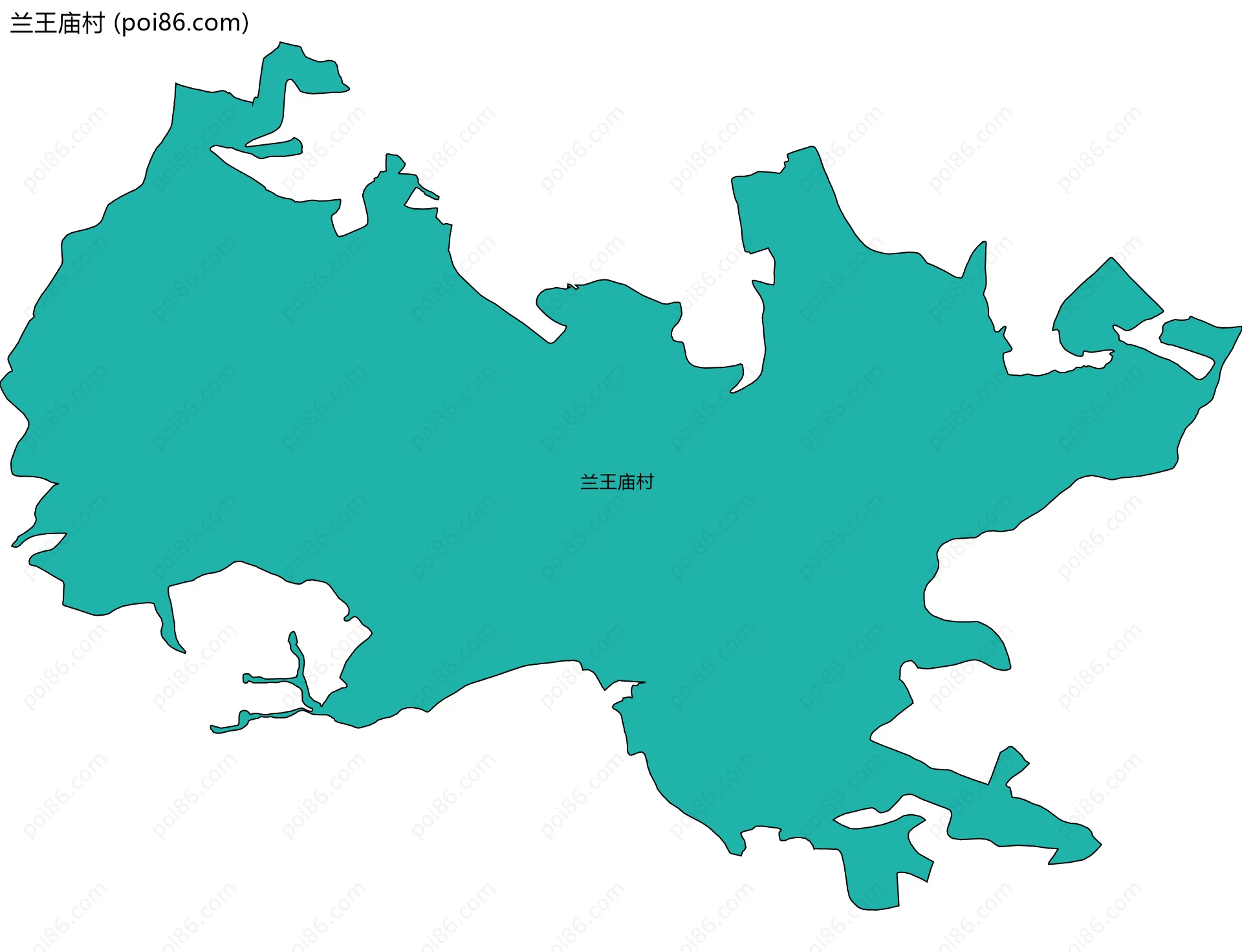 兰王庙村边界地图