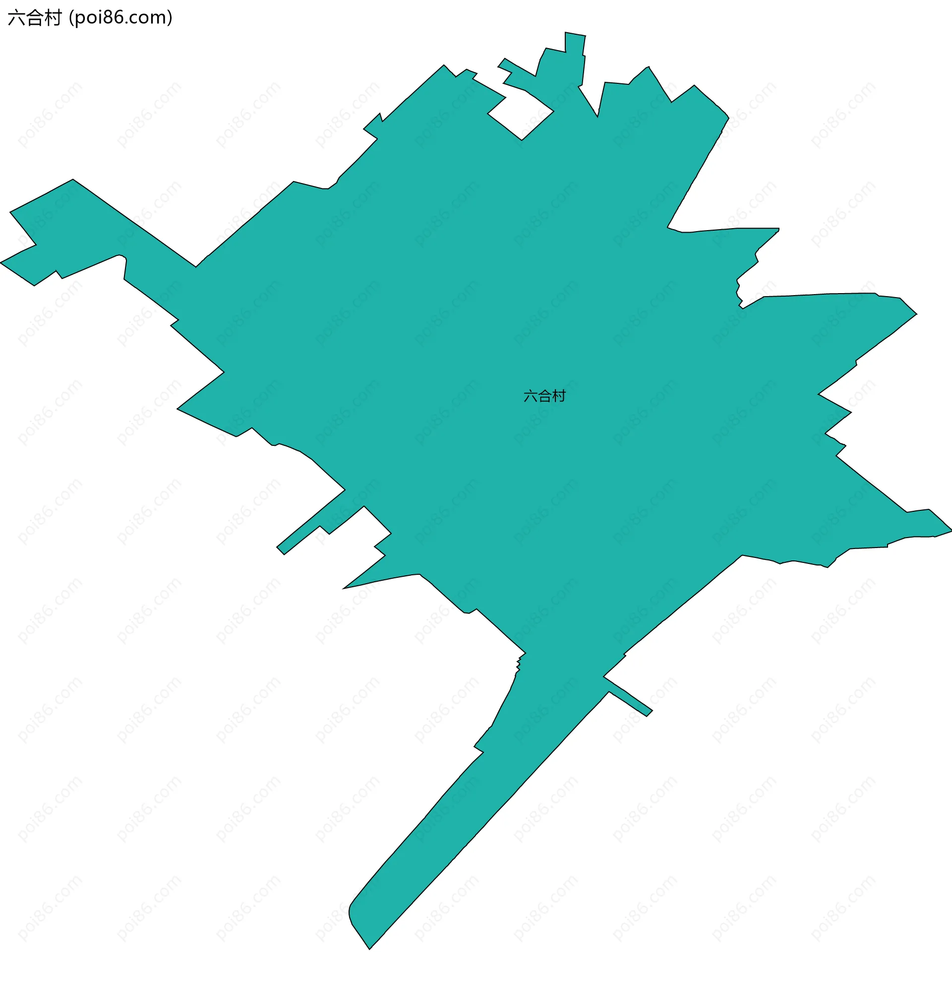 六合村边界地图