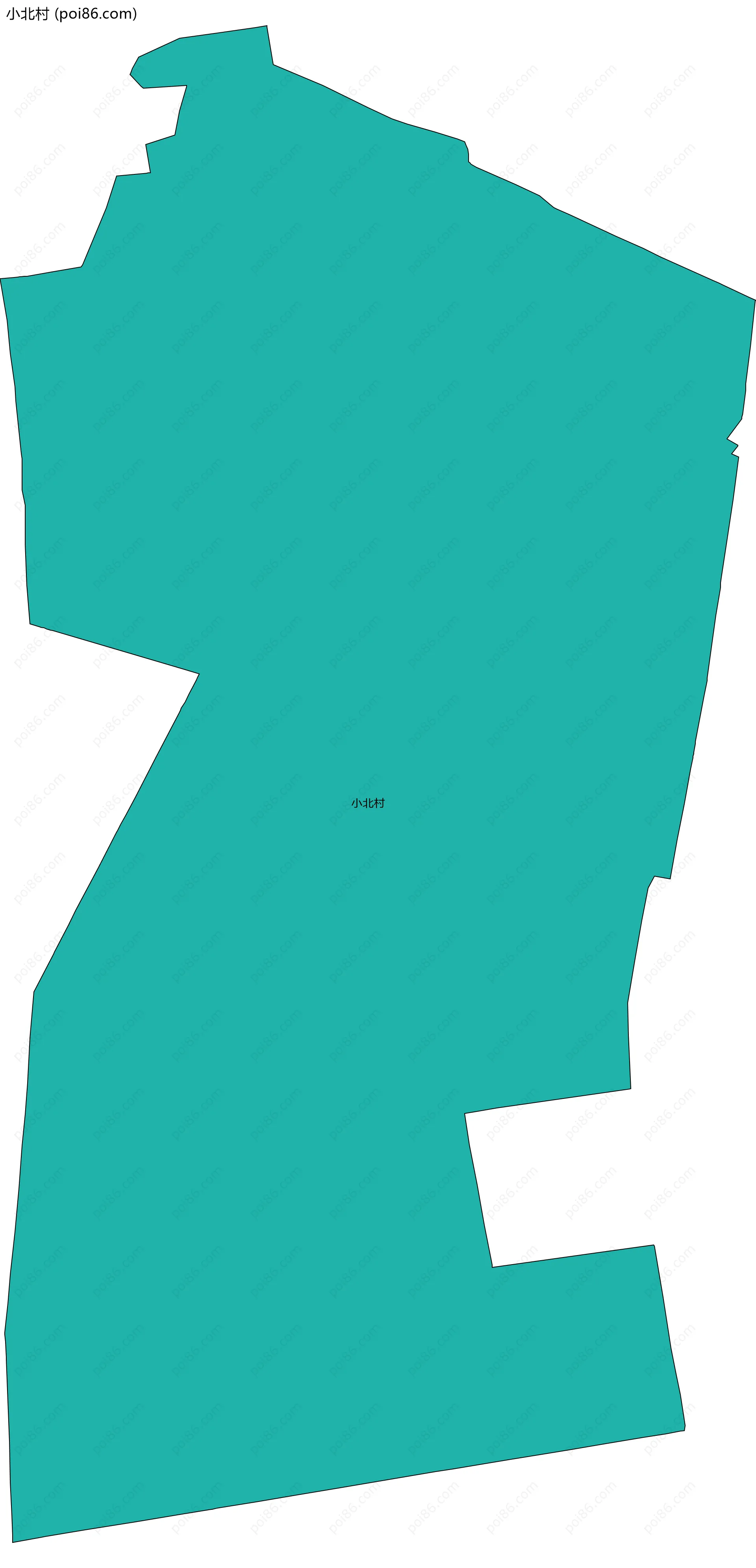 小北村边界地图