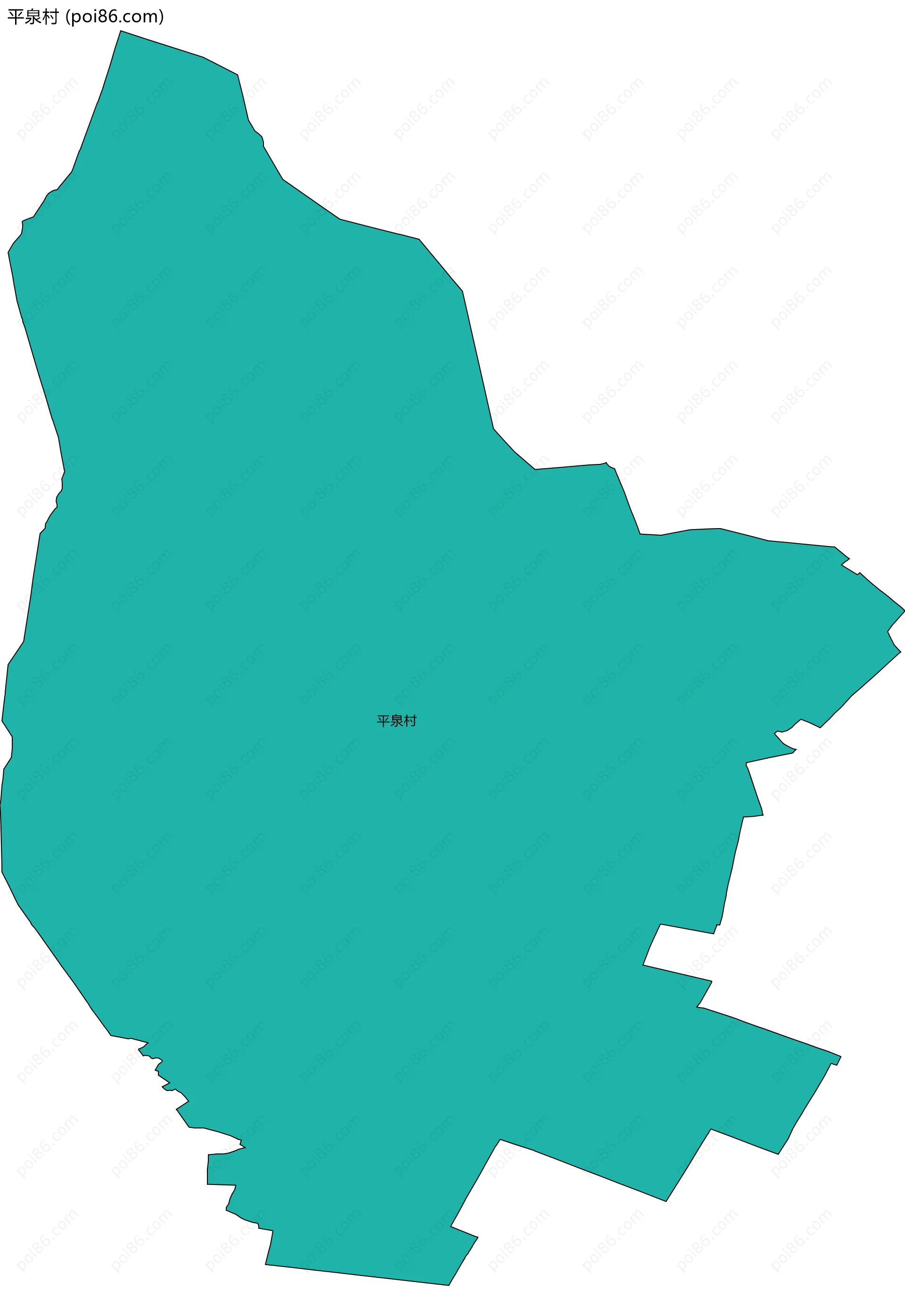 平泉村边界地图