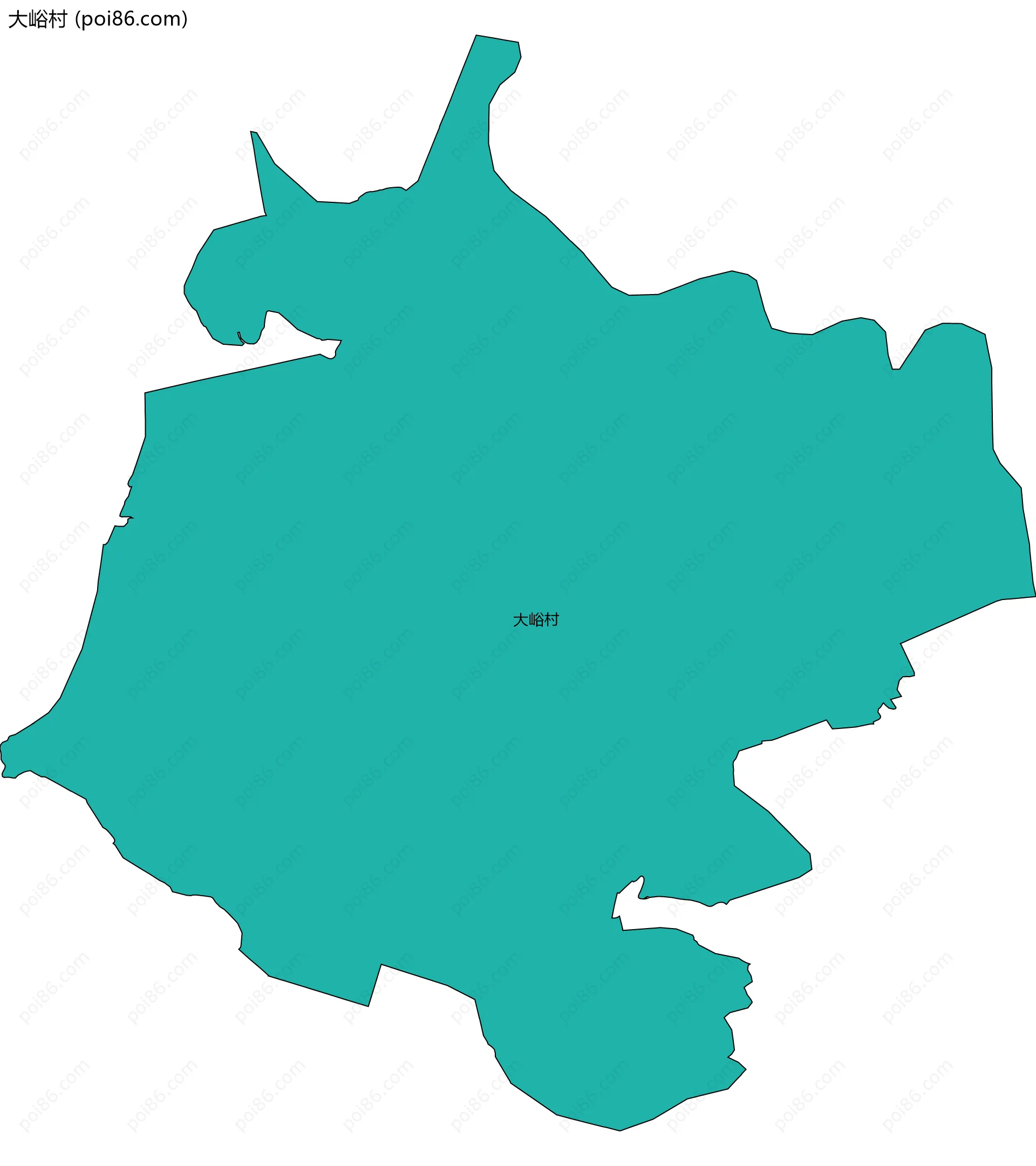 大峪村边界地图