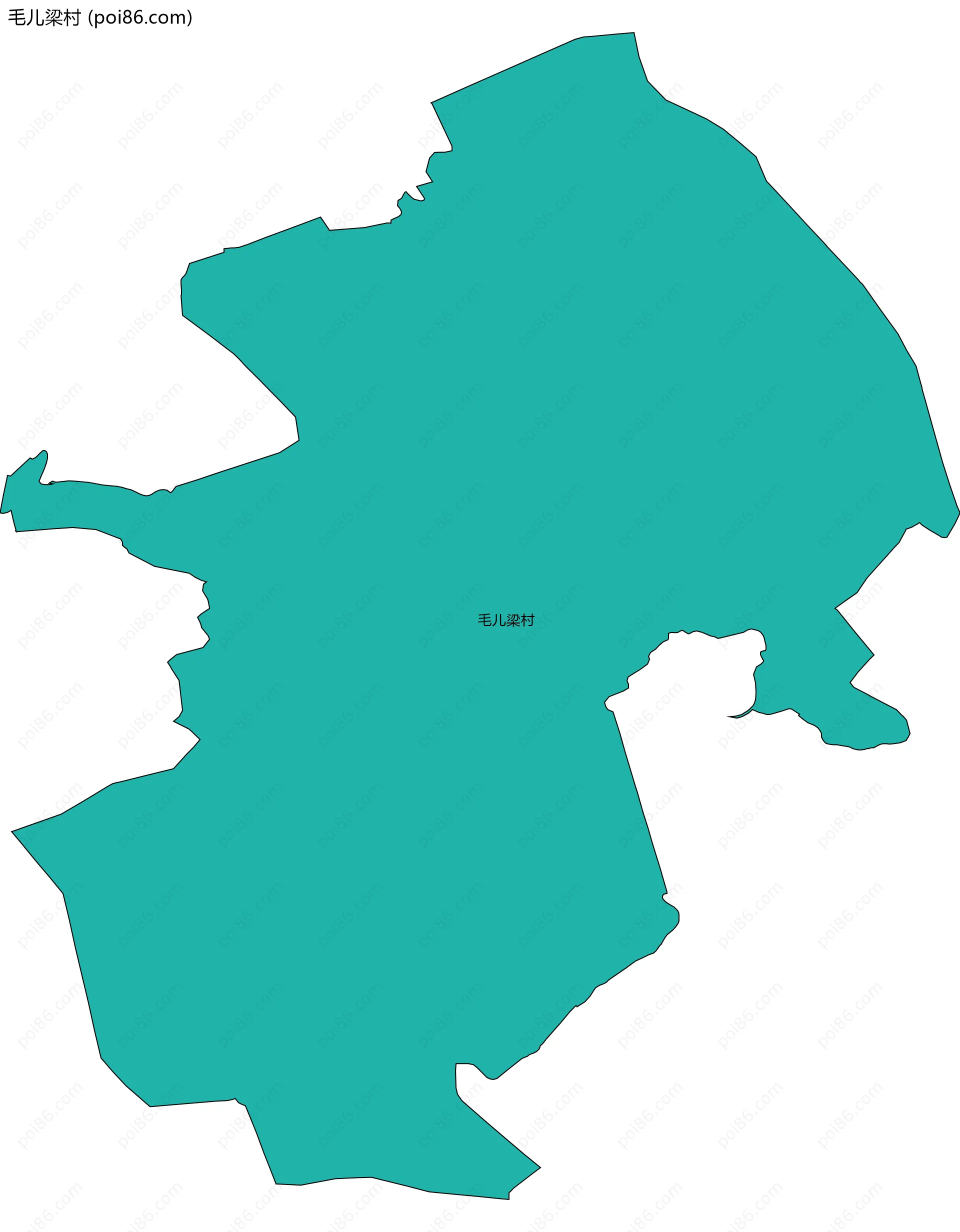 毛儿梁村边界地图