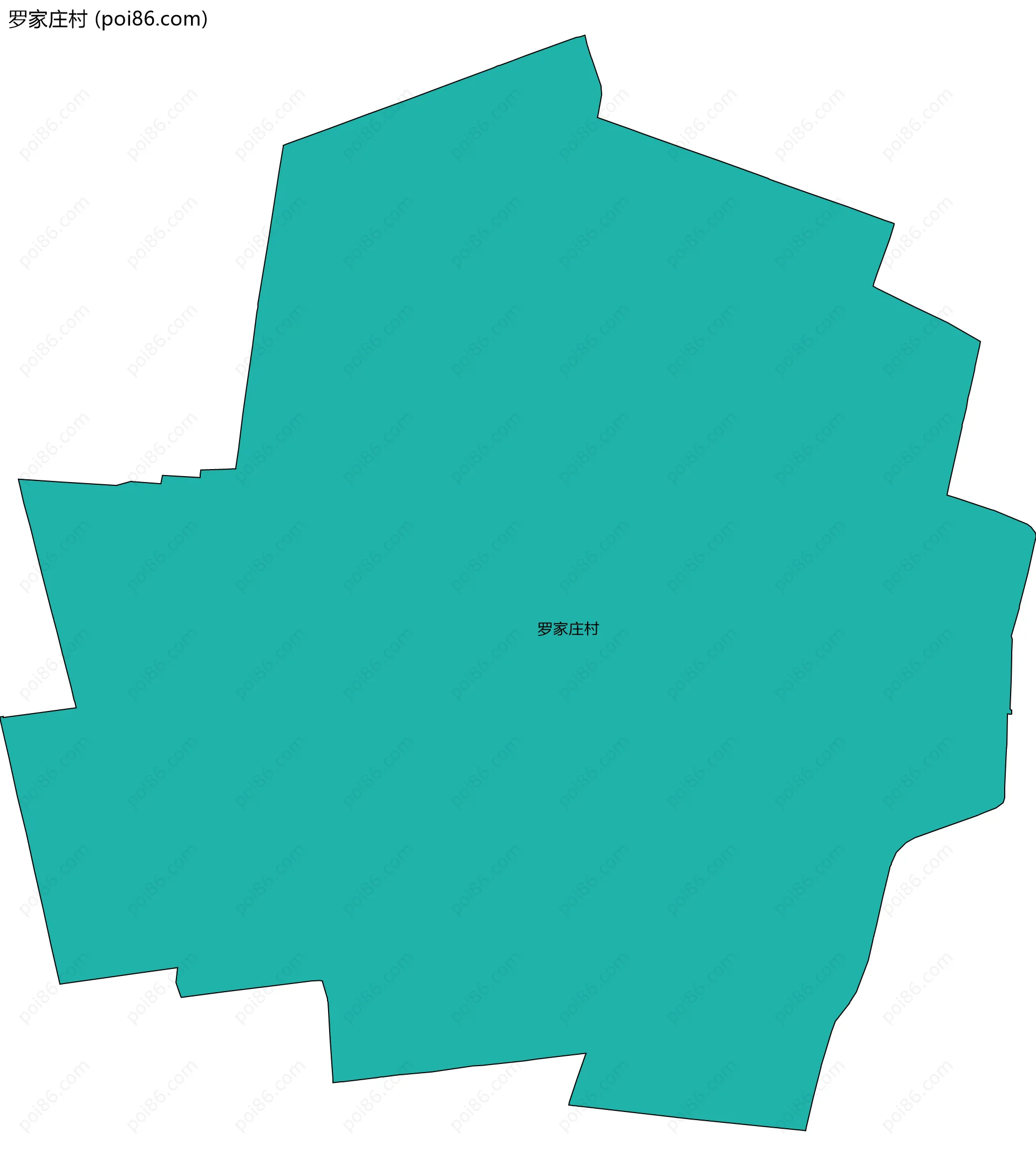 罗家庄村边界地图