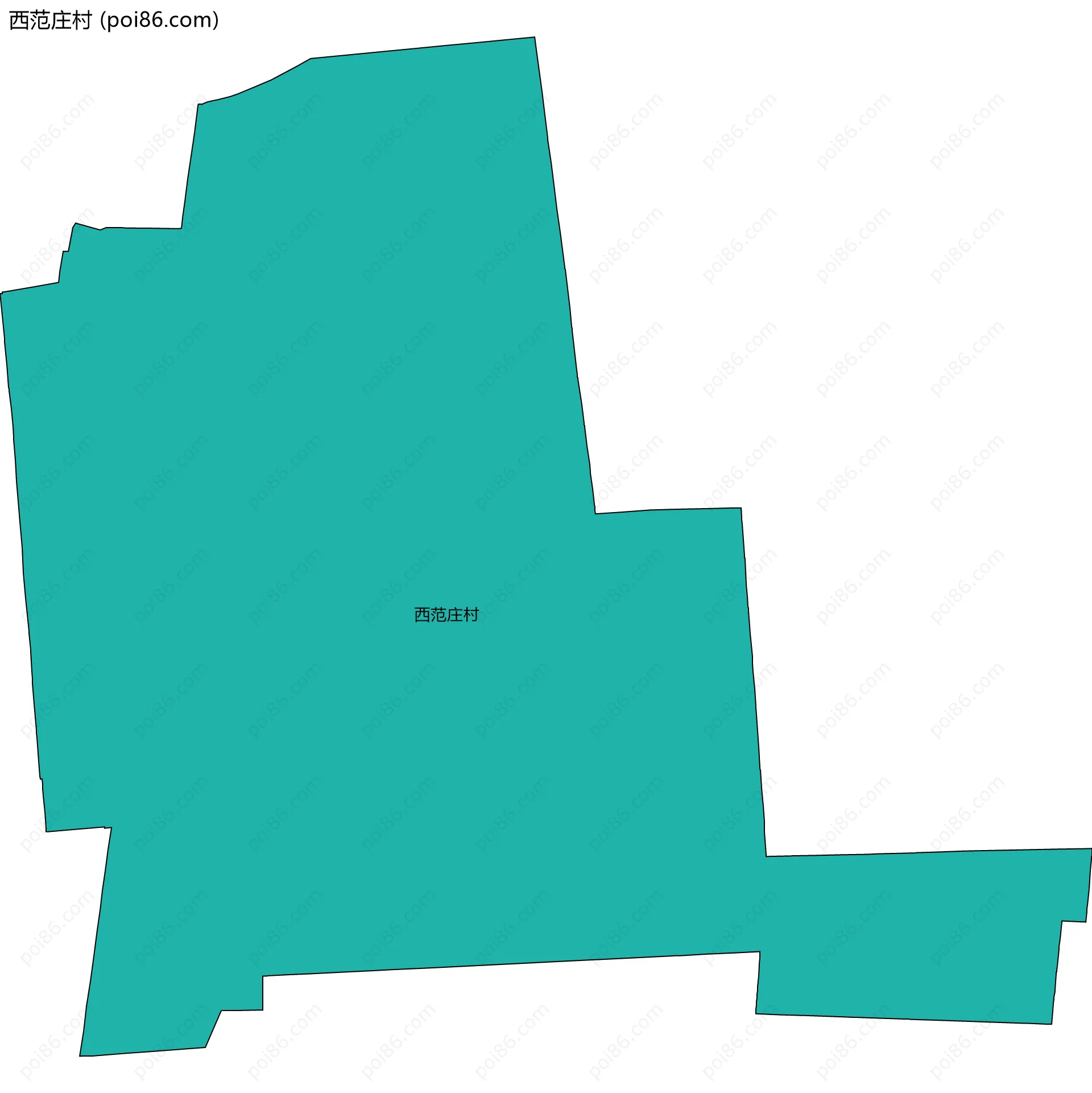 西范庄村边界地图