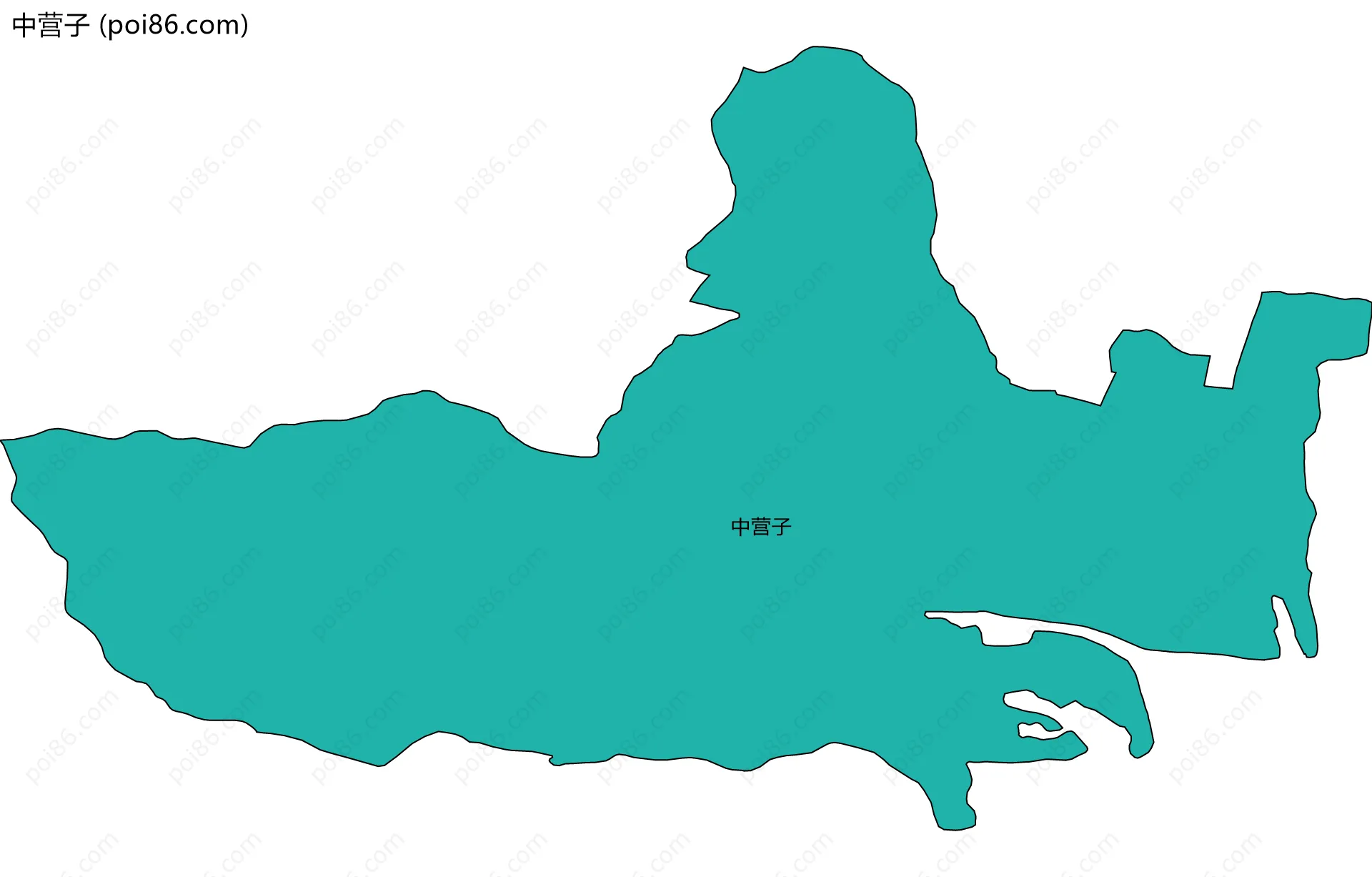 中营子边界地图