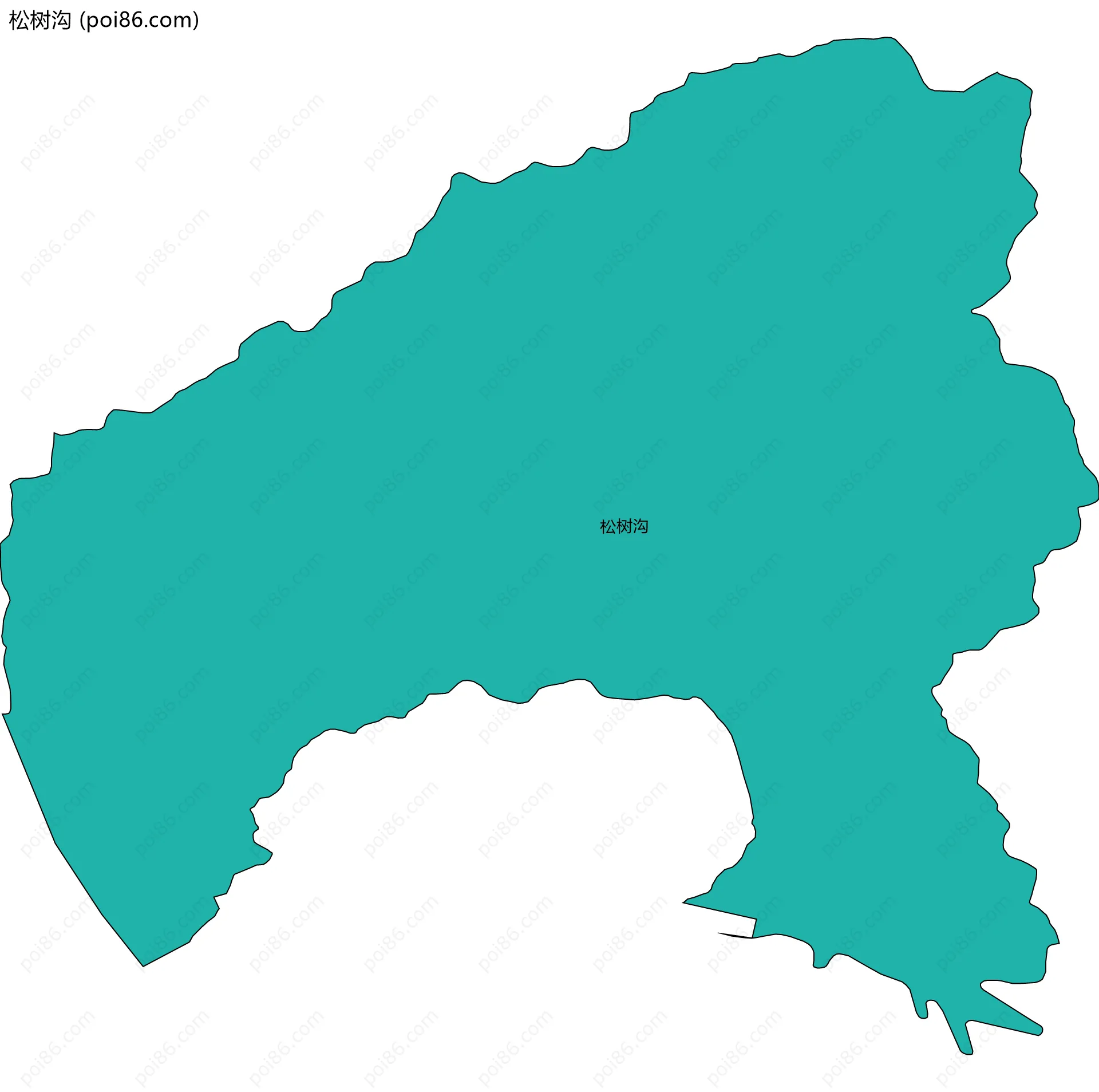 松树沟边界地图
